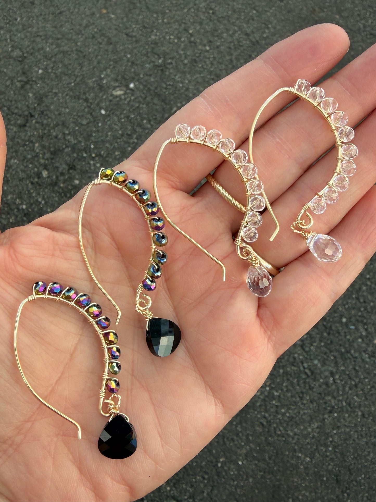 Elegant curve drop earrings