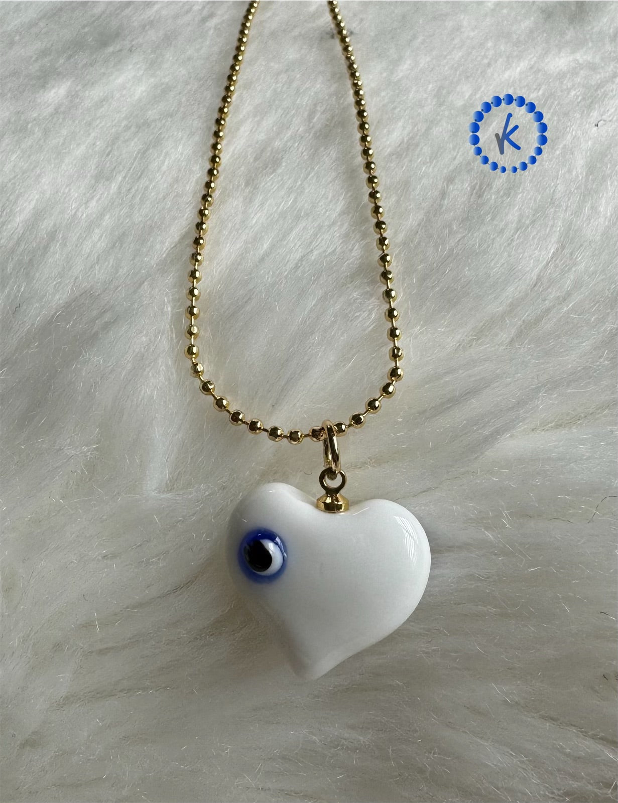 Heart Evil Eye Necklace