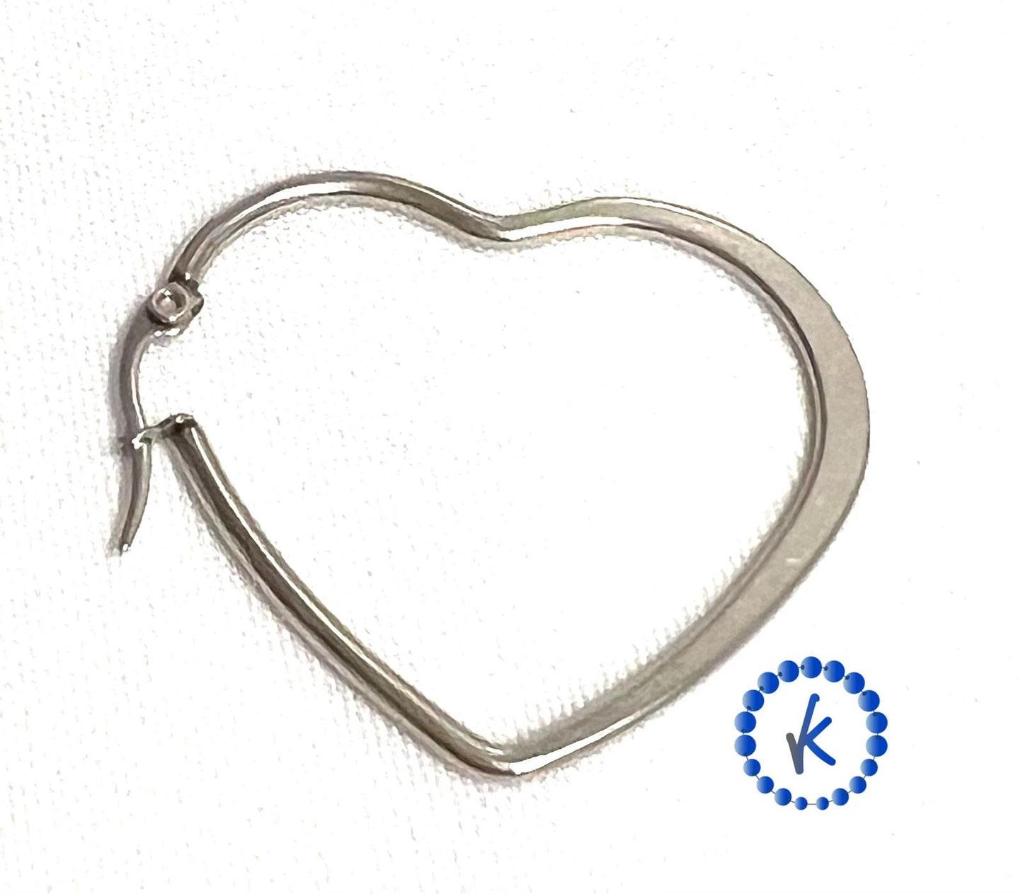 Heart Hoop Stainless Steel Earrings