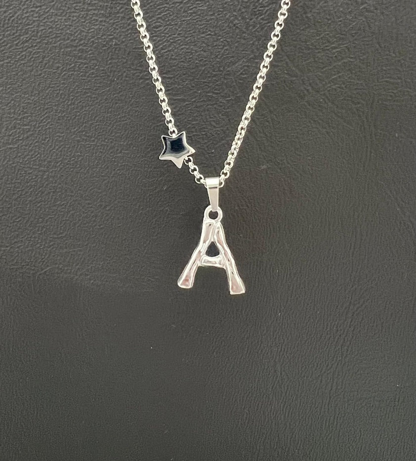 Bamboo Stainless Steel Letter Charm