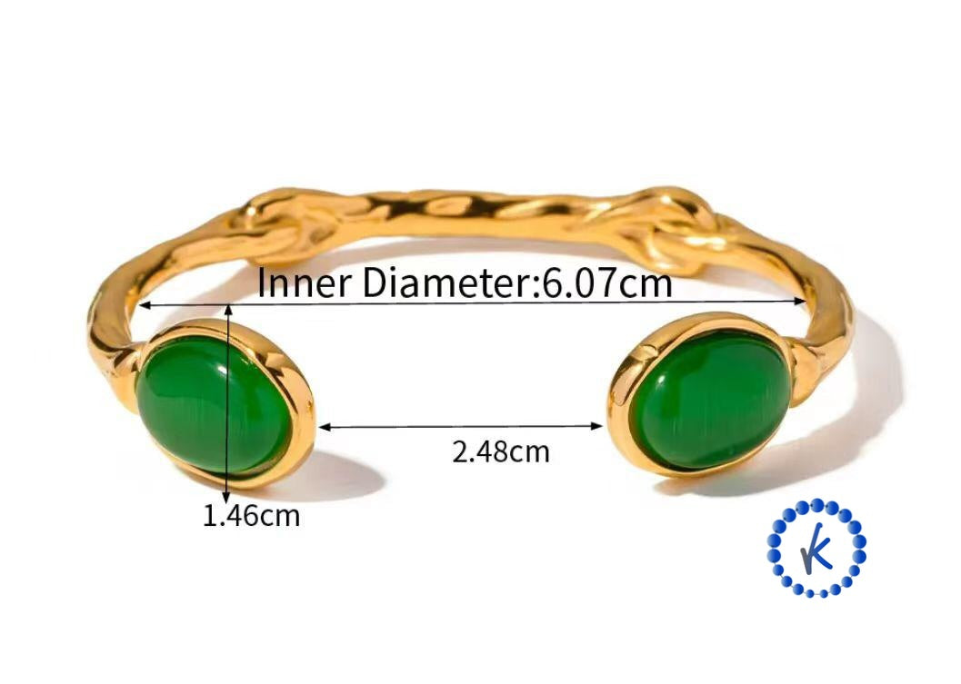 Stainless Steel Hammered Bangle