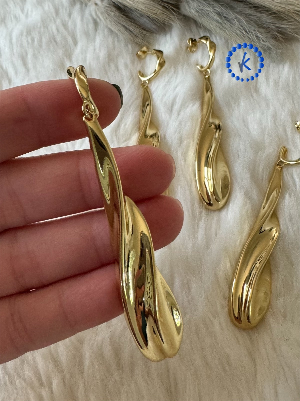 Elegant Large Drop Earrings