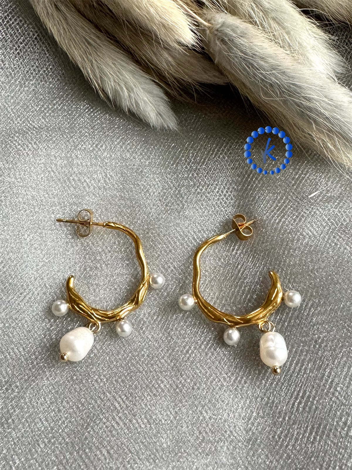 Freshwater Pearl Hoop Earrrings
