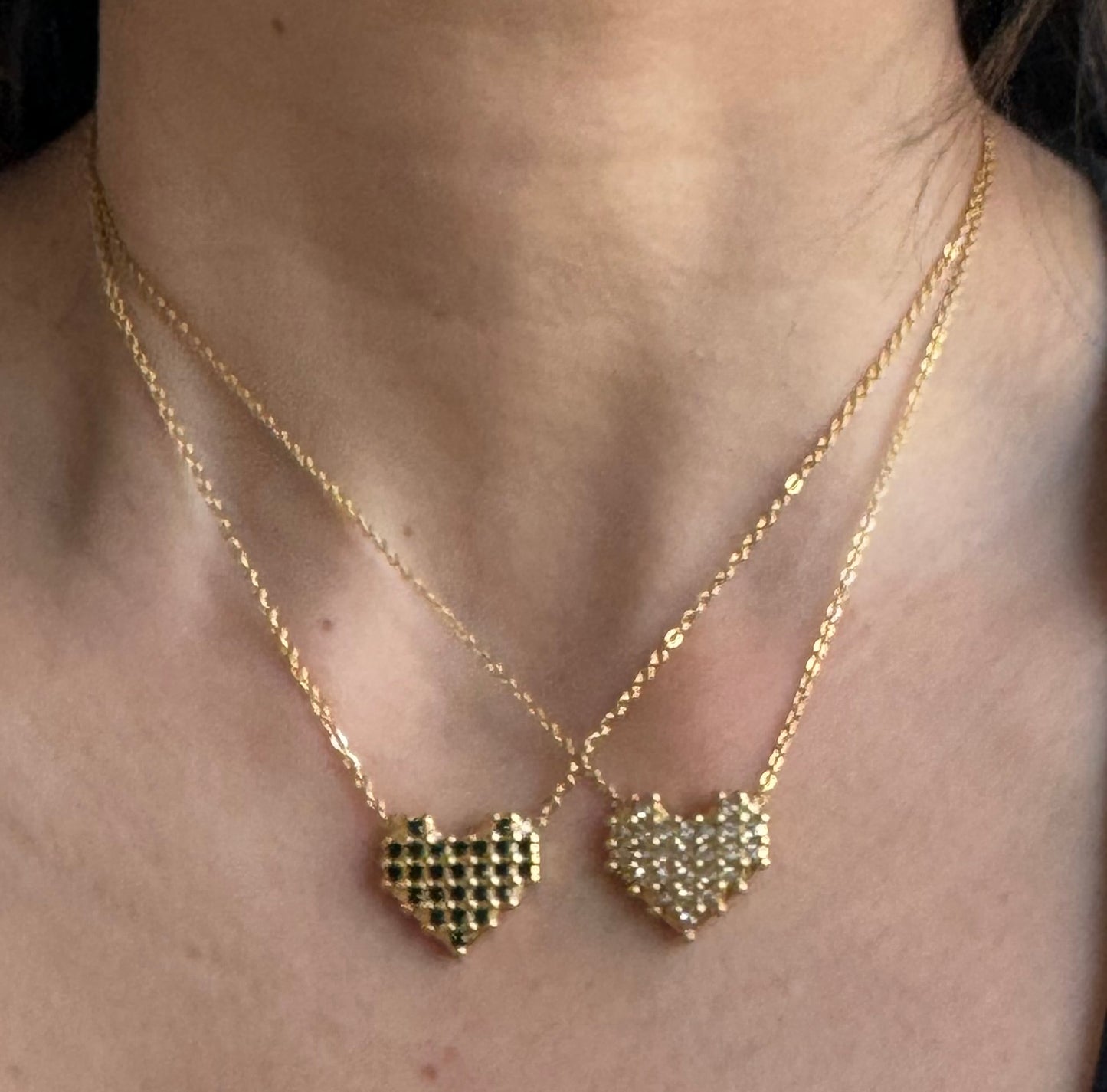Lovely Zirconia Heart Necklace