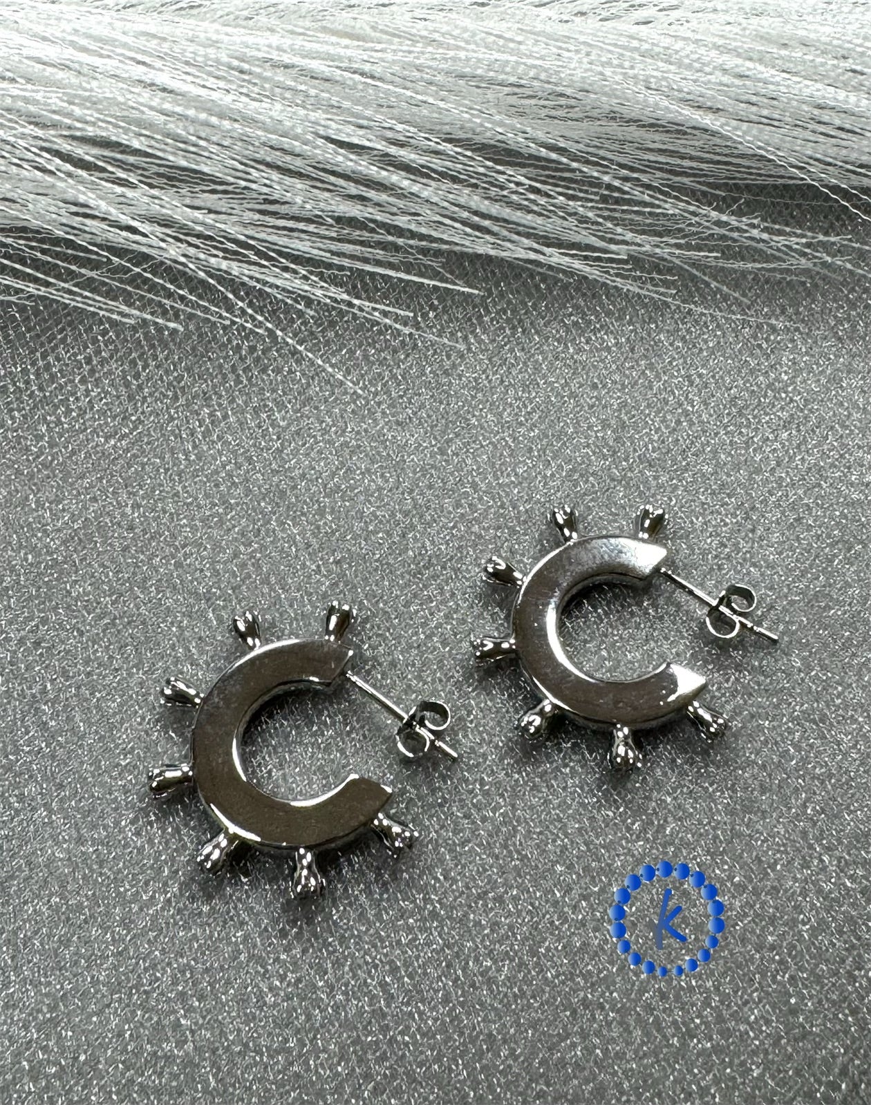 Shine Zirconia Hoop Earrings