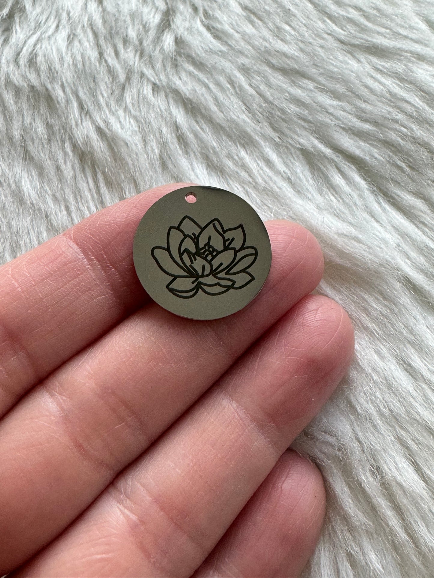 Stainless Steel Birth Month Flower