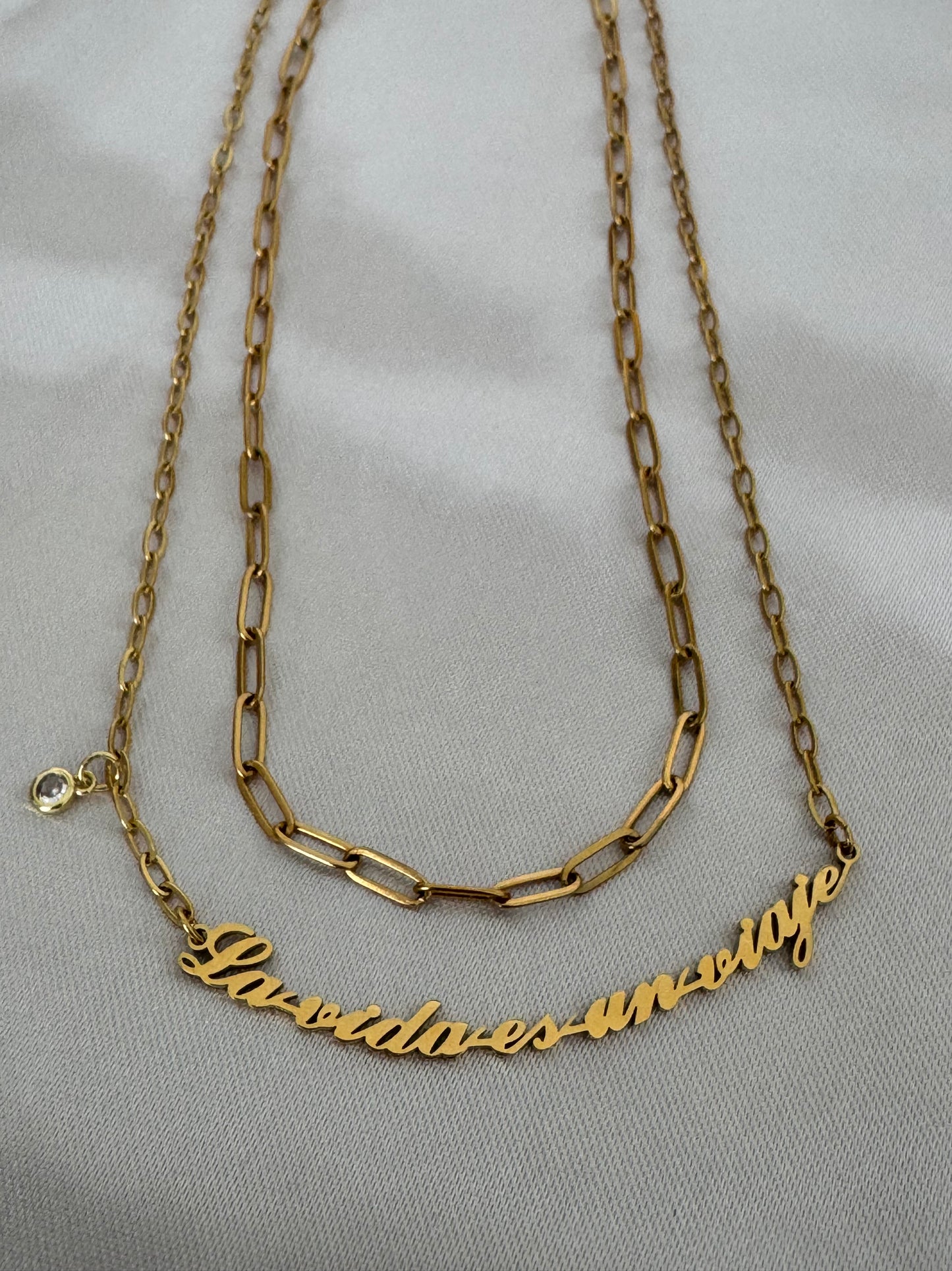 Amazing Stainless Steel Phrase Necklace