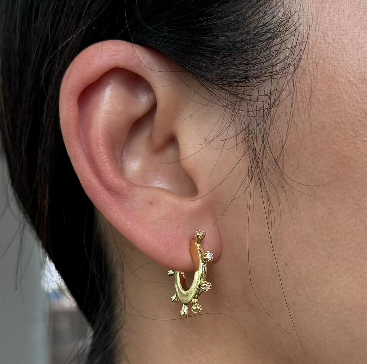 Shine Zirconia Hoop Earrings