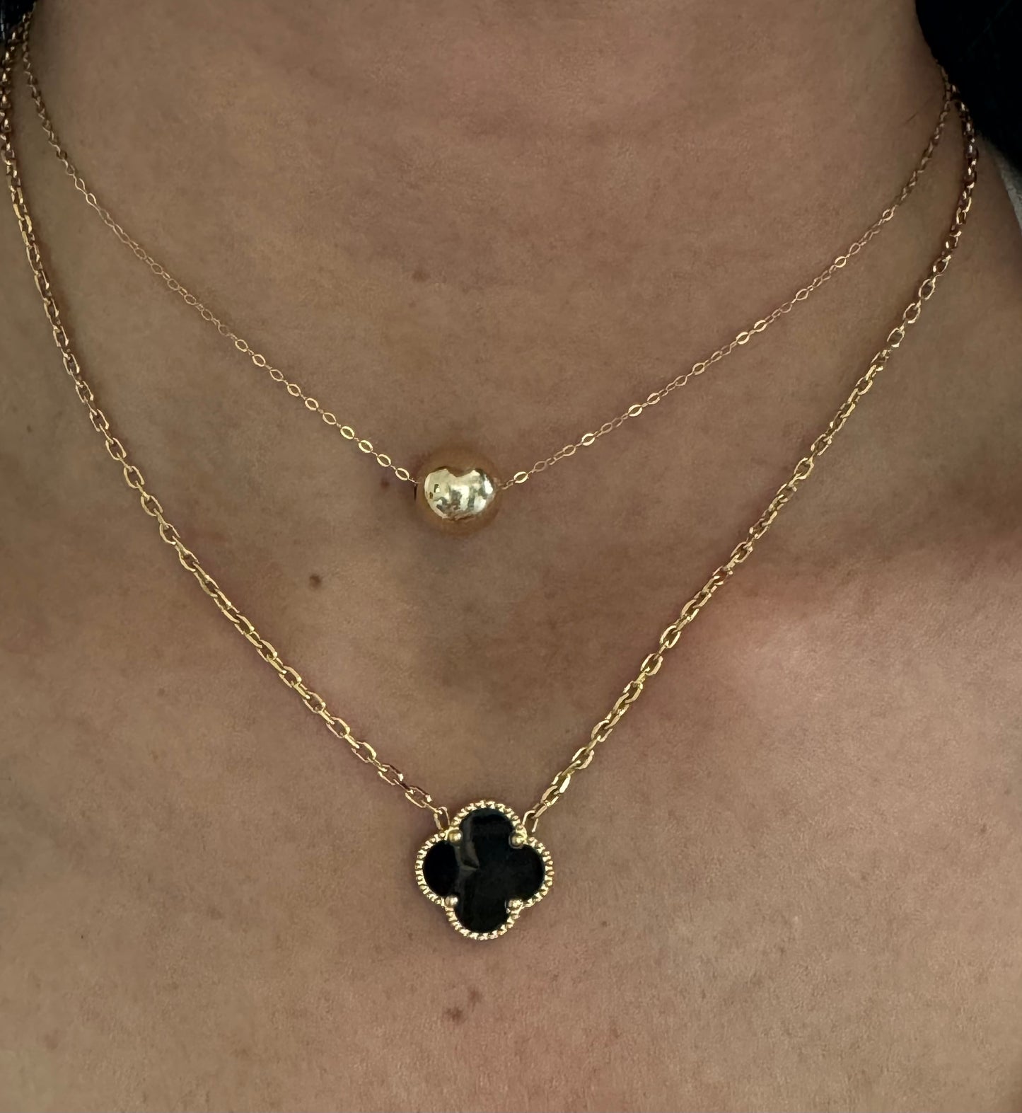 Beautiful Black Flower Necklace