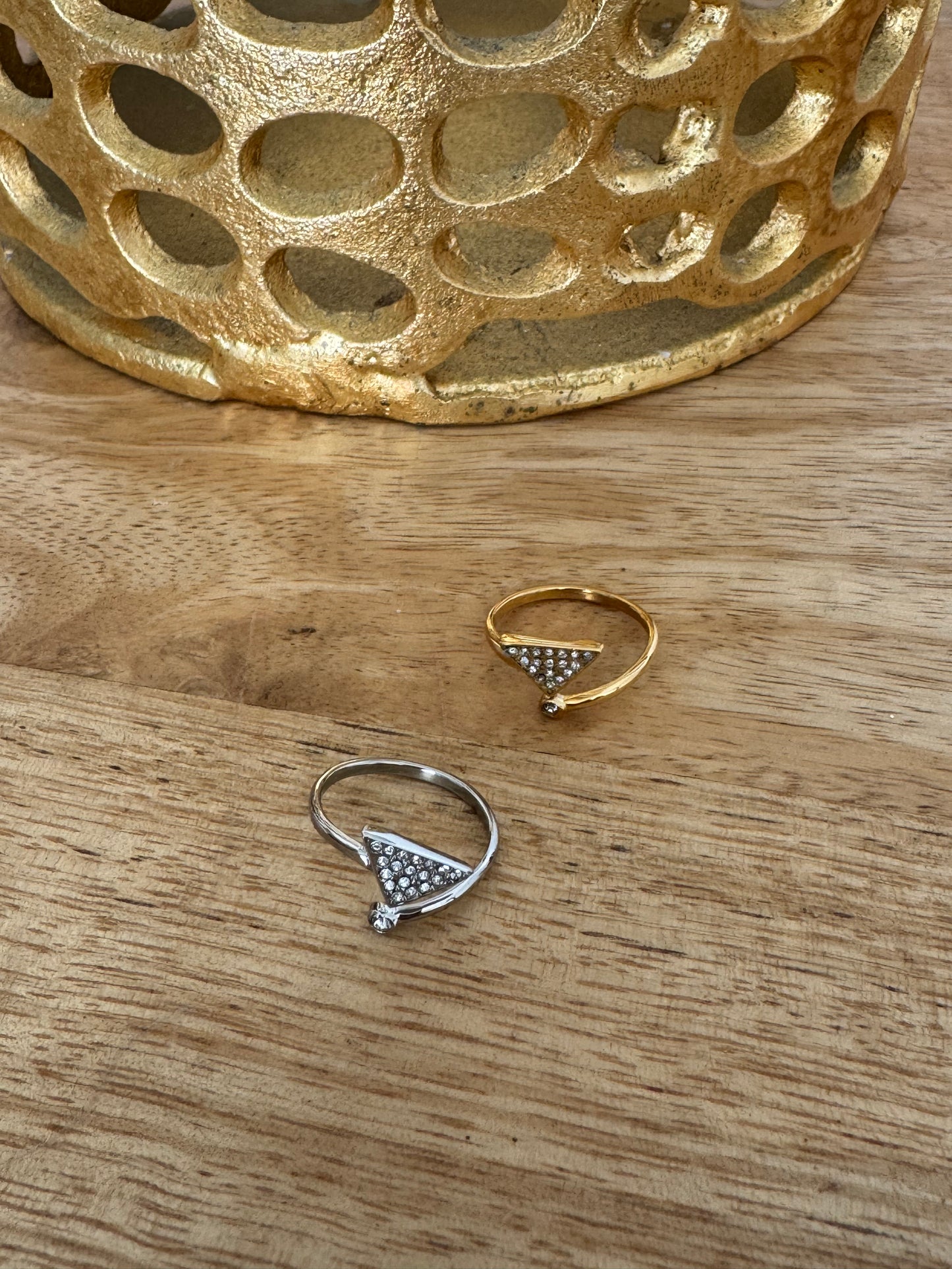 Beautiful Ring with Triangular Accent