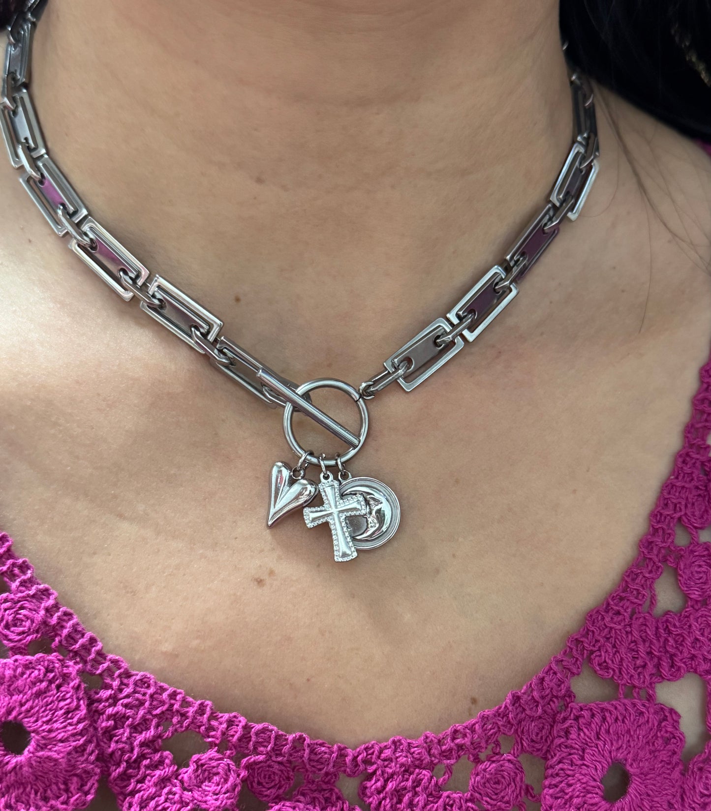 Modern Rectangular Chain Choker