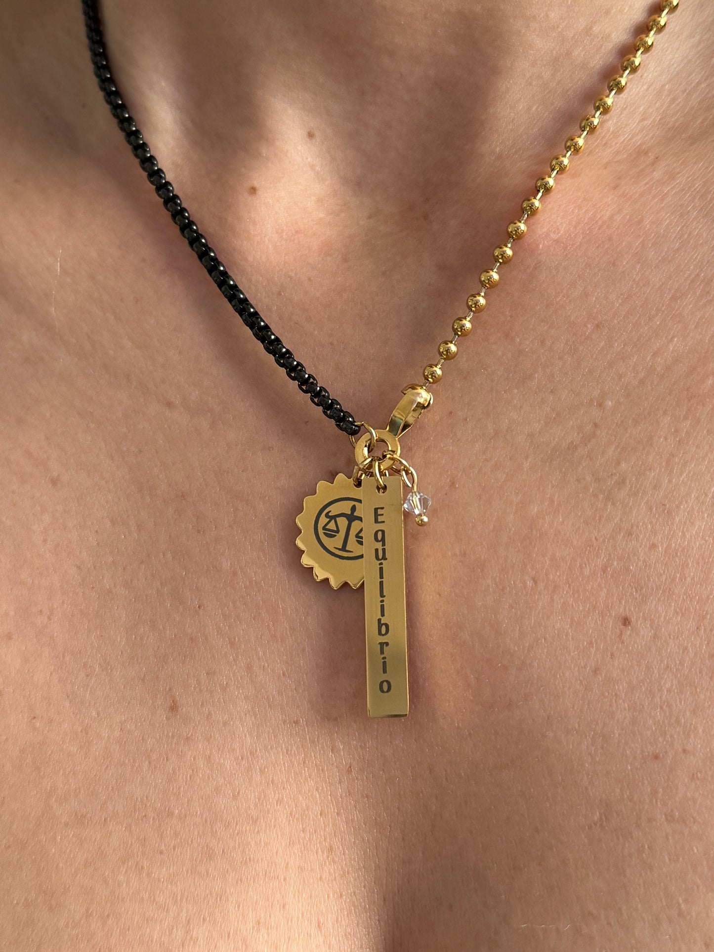 Beautiful Zodiacal Personality Black/Gold Necklace