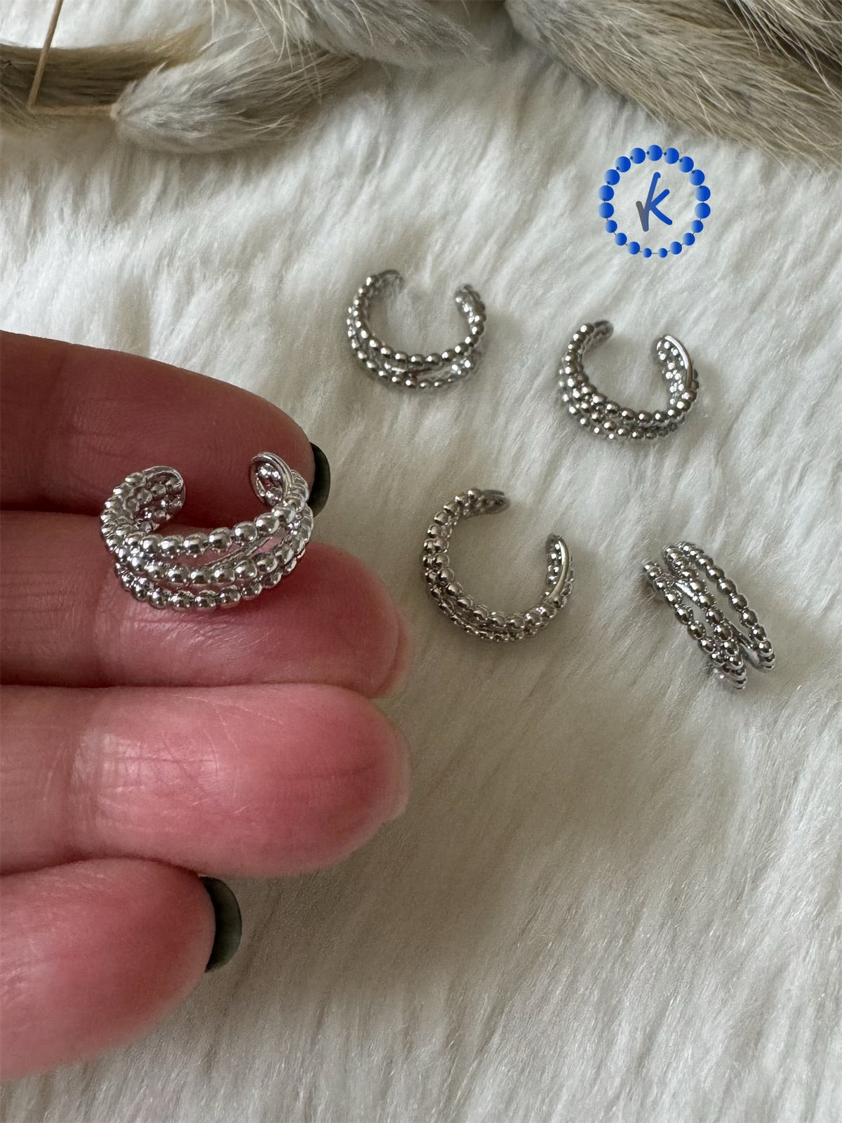 Beautiful 3 Row Ear Cuff