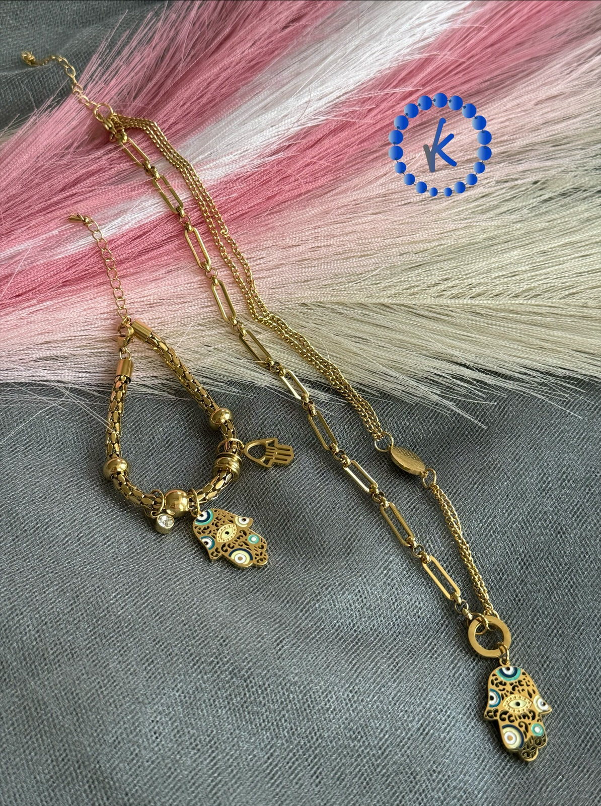Stainless Steel Hamsa Hand Set