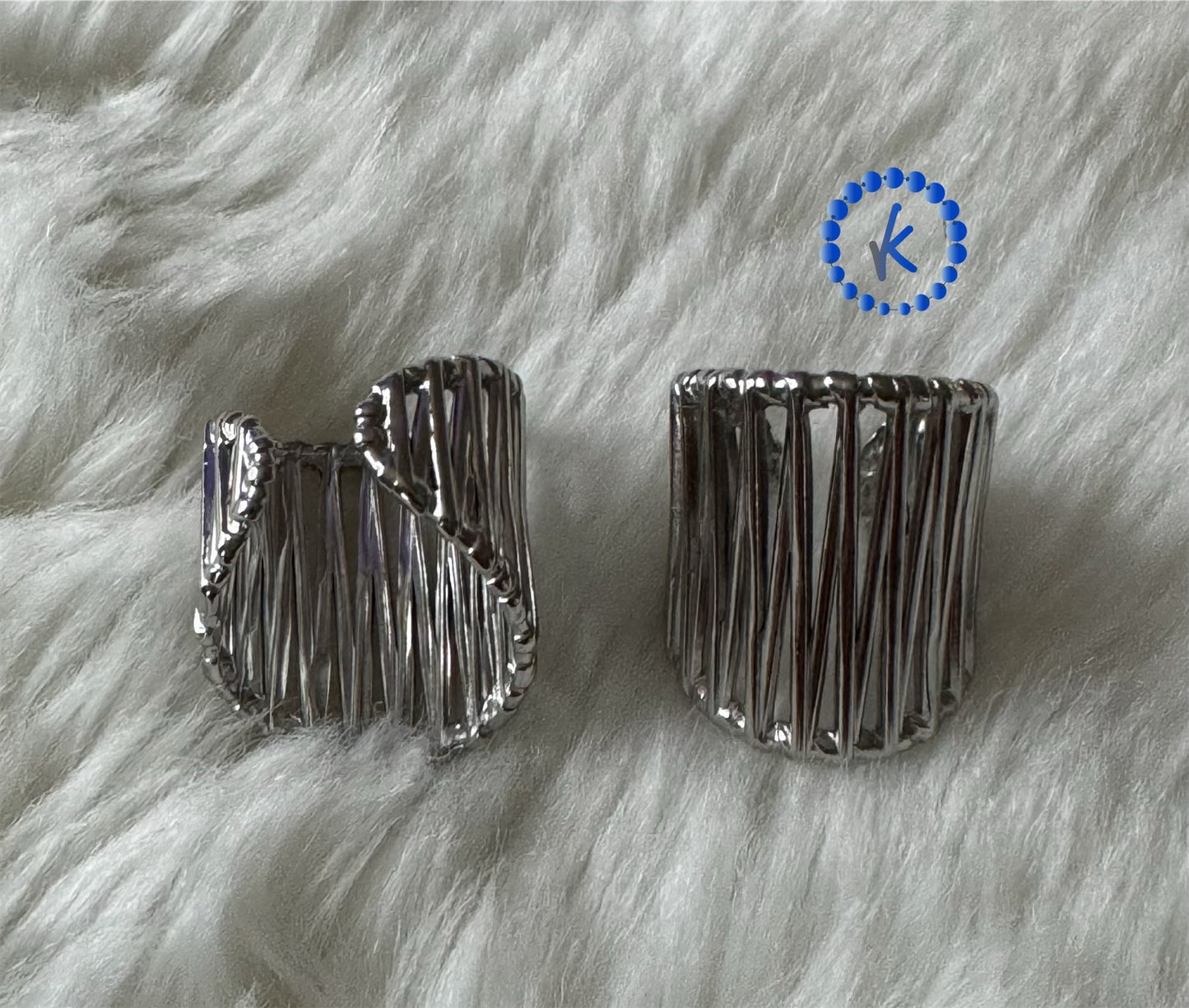Fashionable Stainless Steel Zig Zag Ring