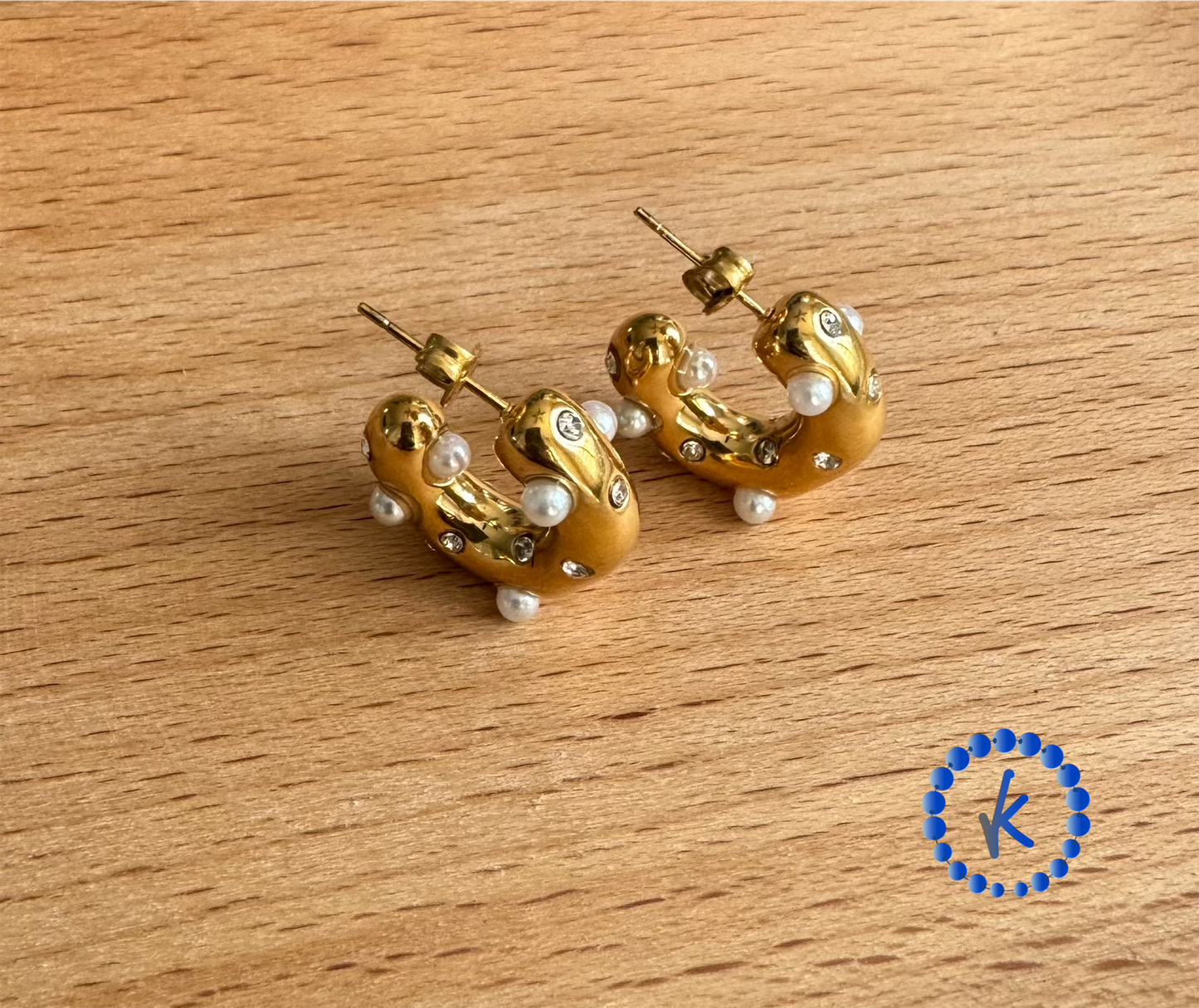 Elegant Pearl and Zirconia Hoop