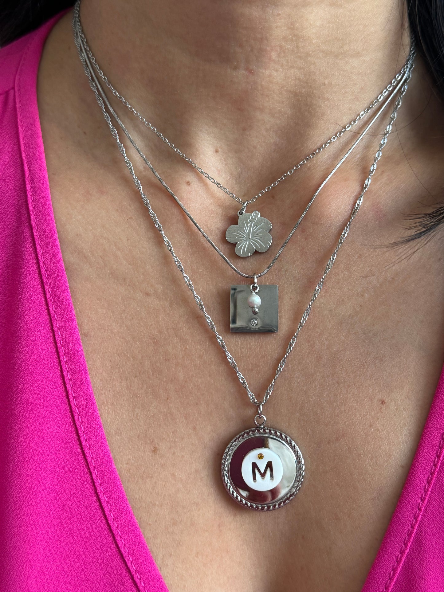 Simple Stainless Steel Amapola Necklace