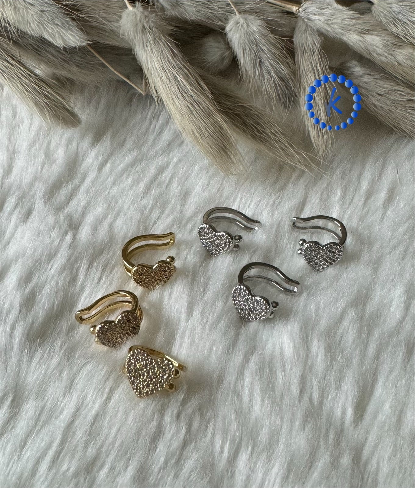 Wonderful Heart Zirconia Ear Cuff