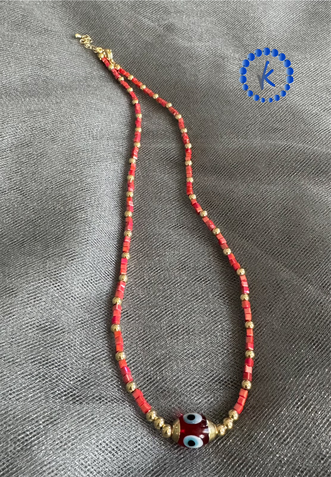 Crystal Evil eye necklace