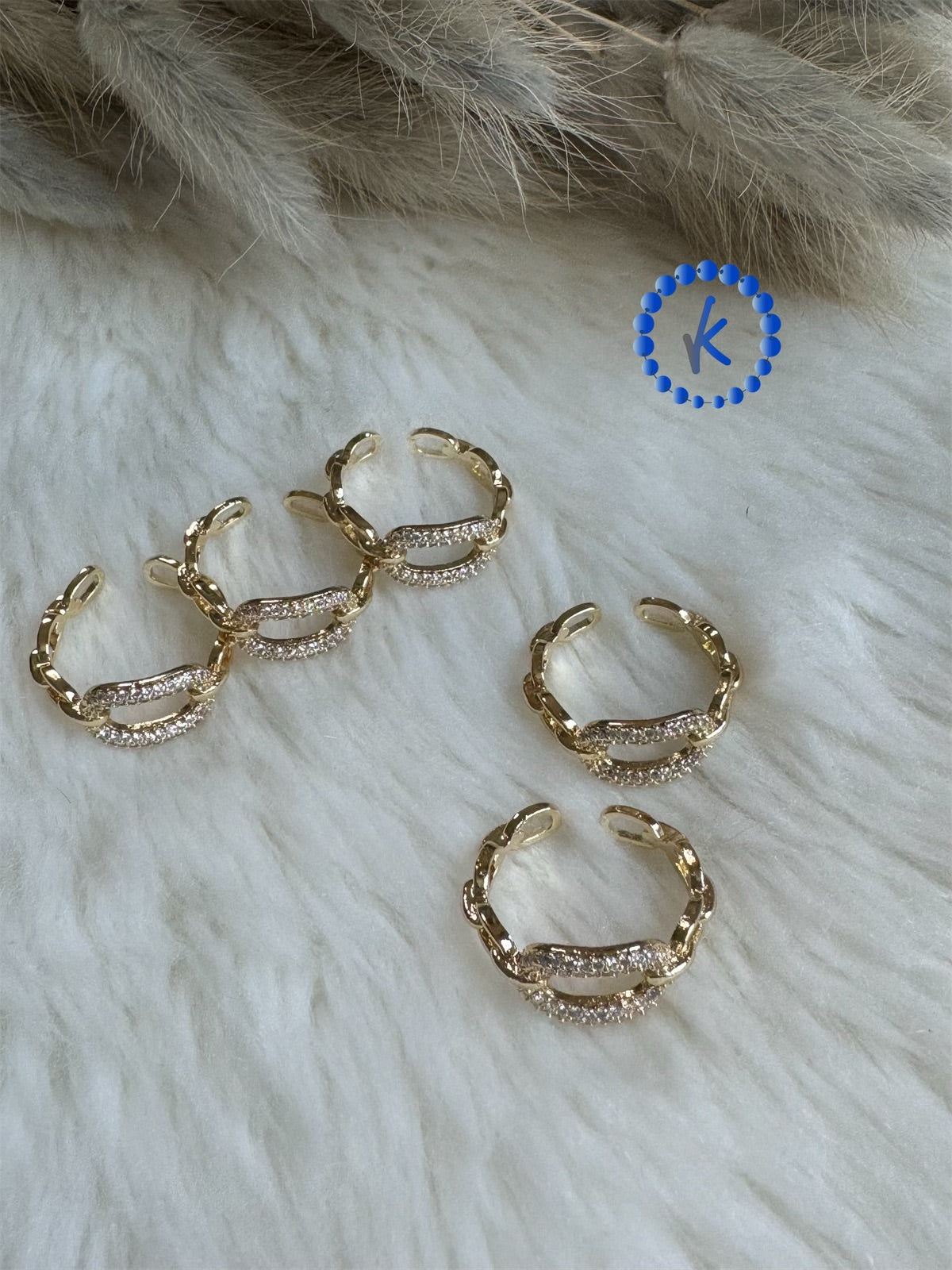 Oval Link Zirconia Ring