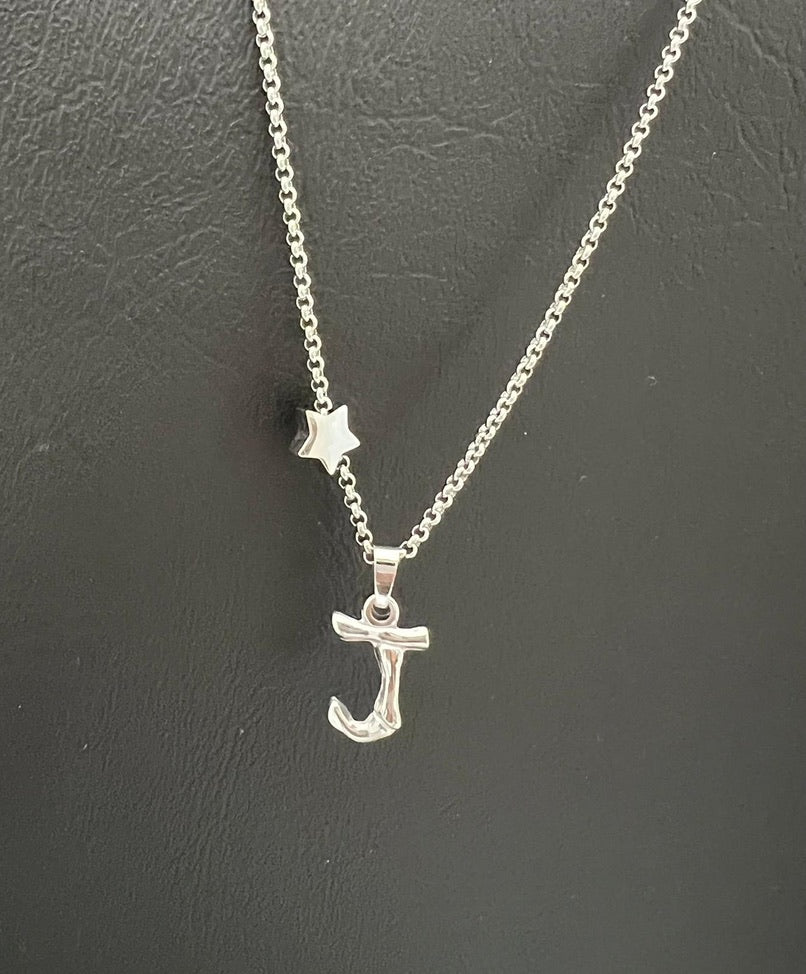 Bamboo Stainless Steel Letter Charm