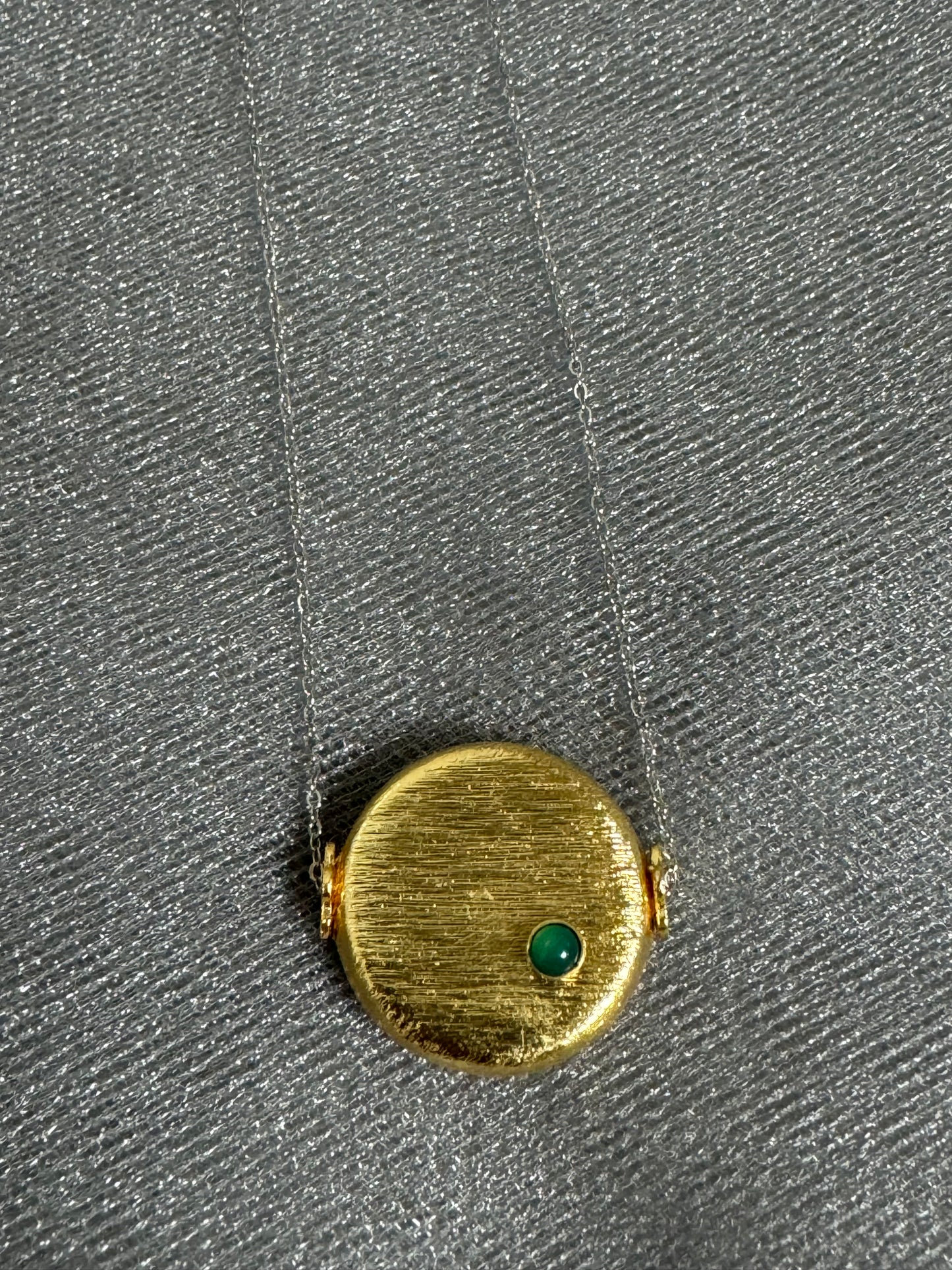 Pretty Flat Coin with Gem Accent