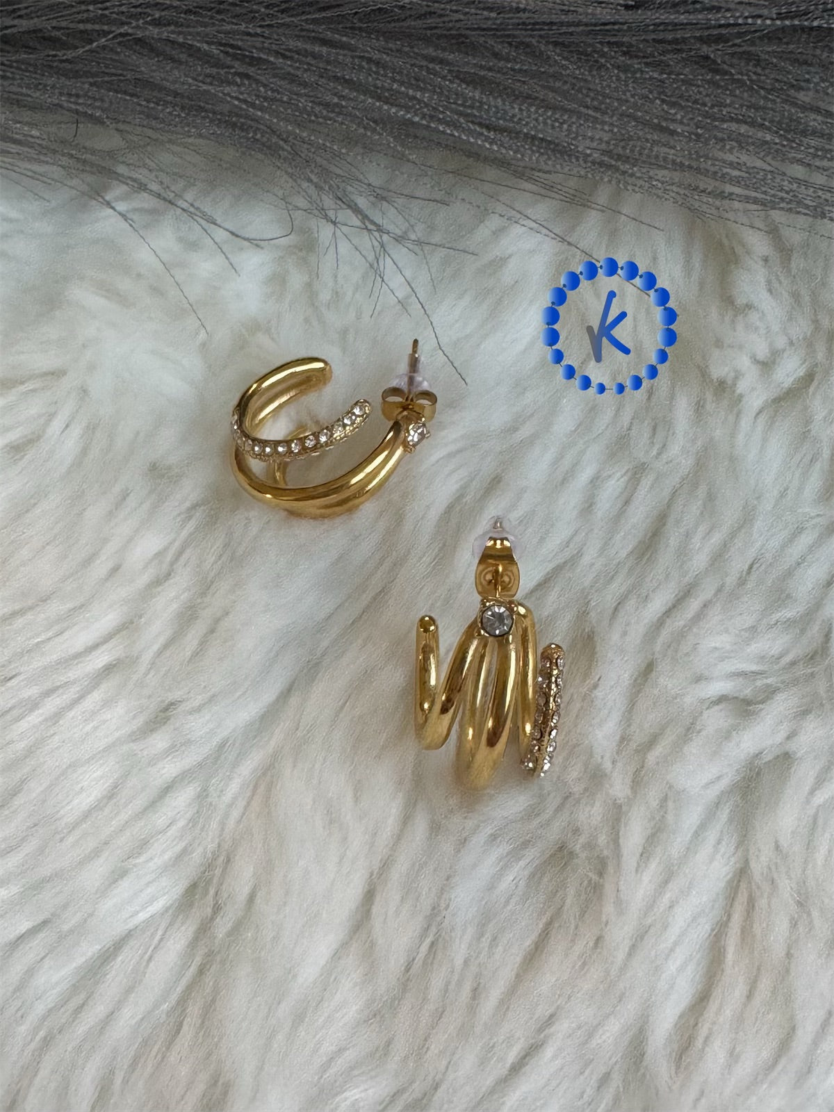 Spiral Zircone Earrings