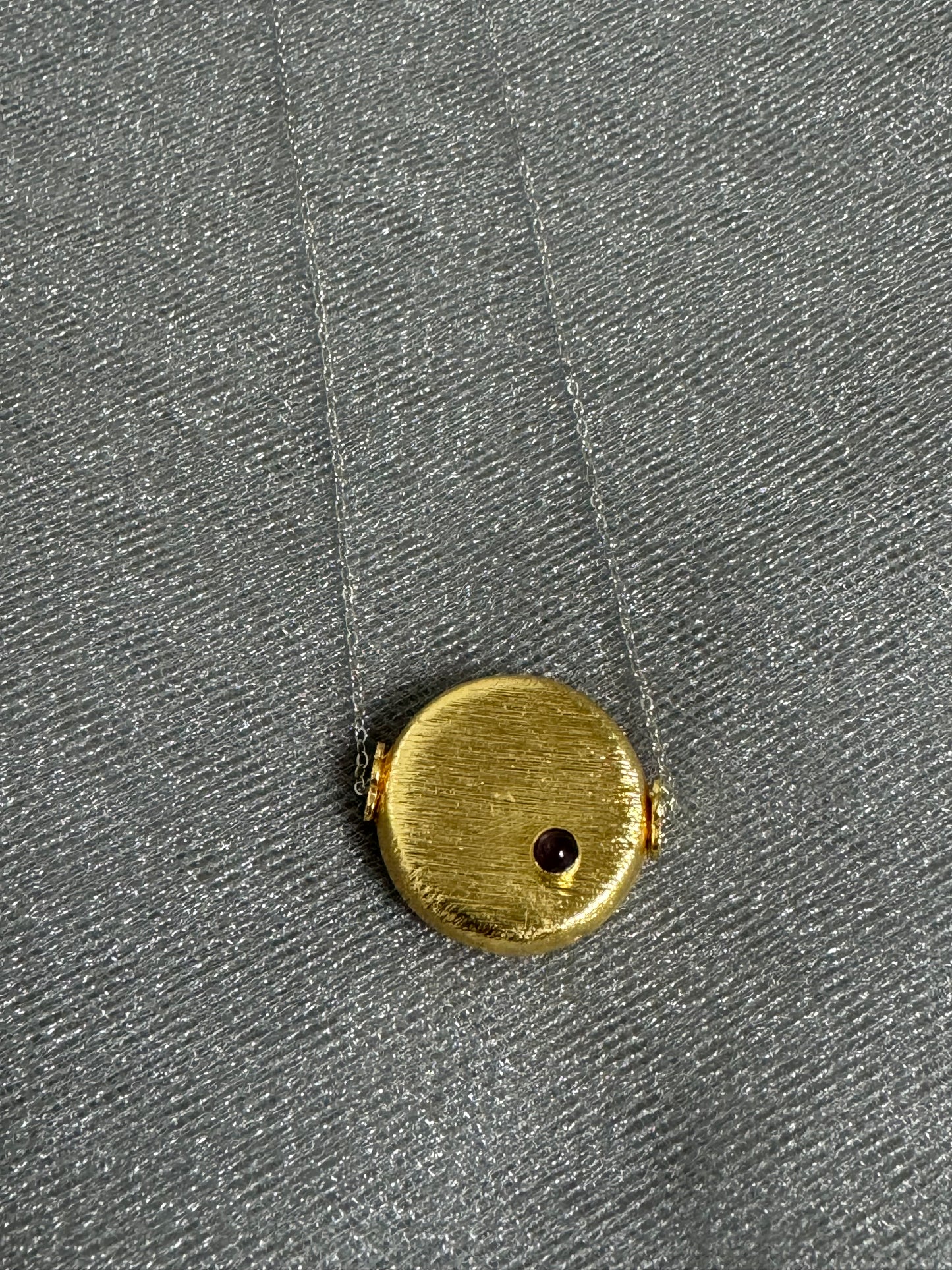 Pretty Flat Coin with Gem Accent