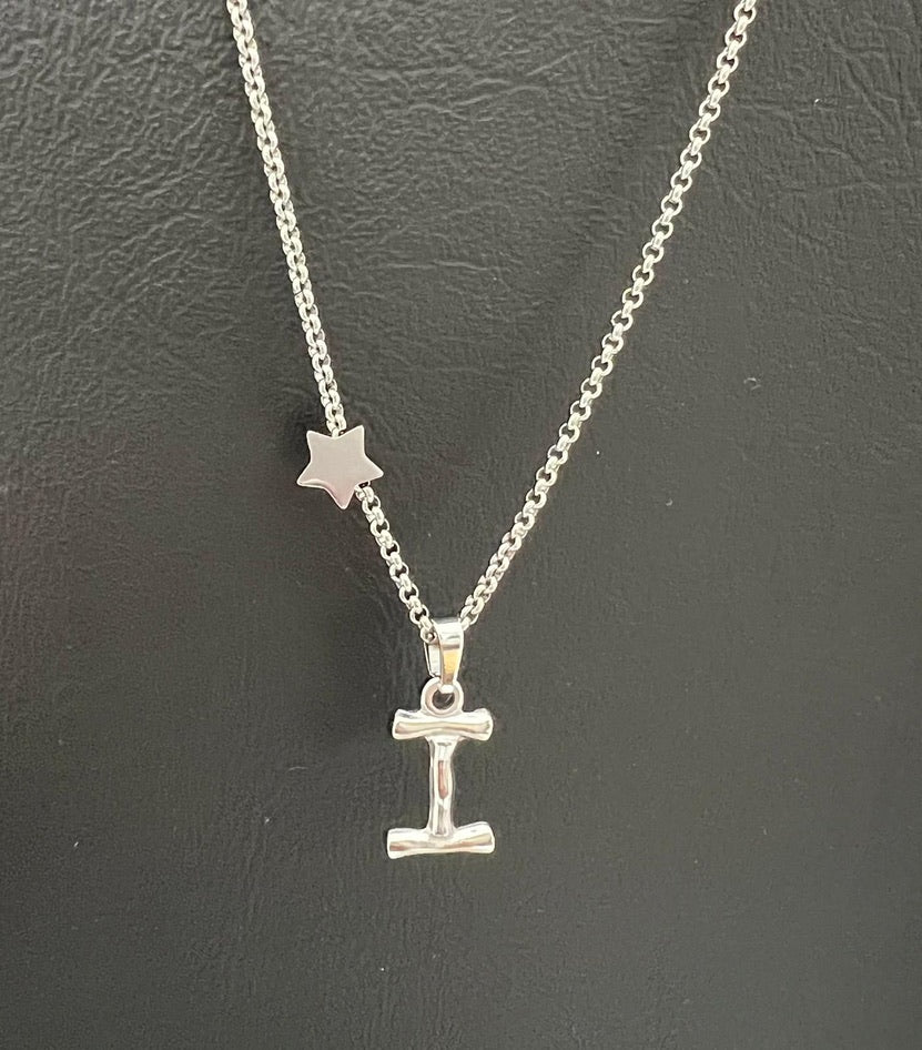 Bamboo Stainless Steel Letter Charm