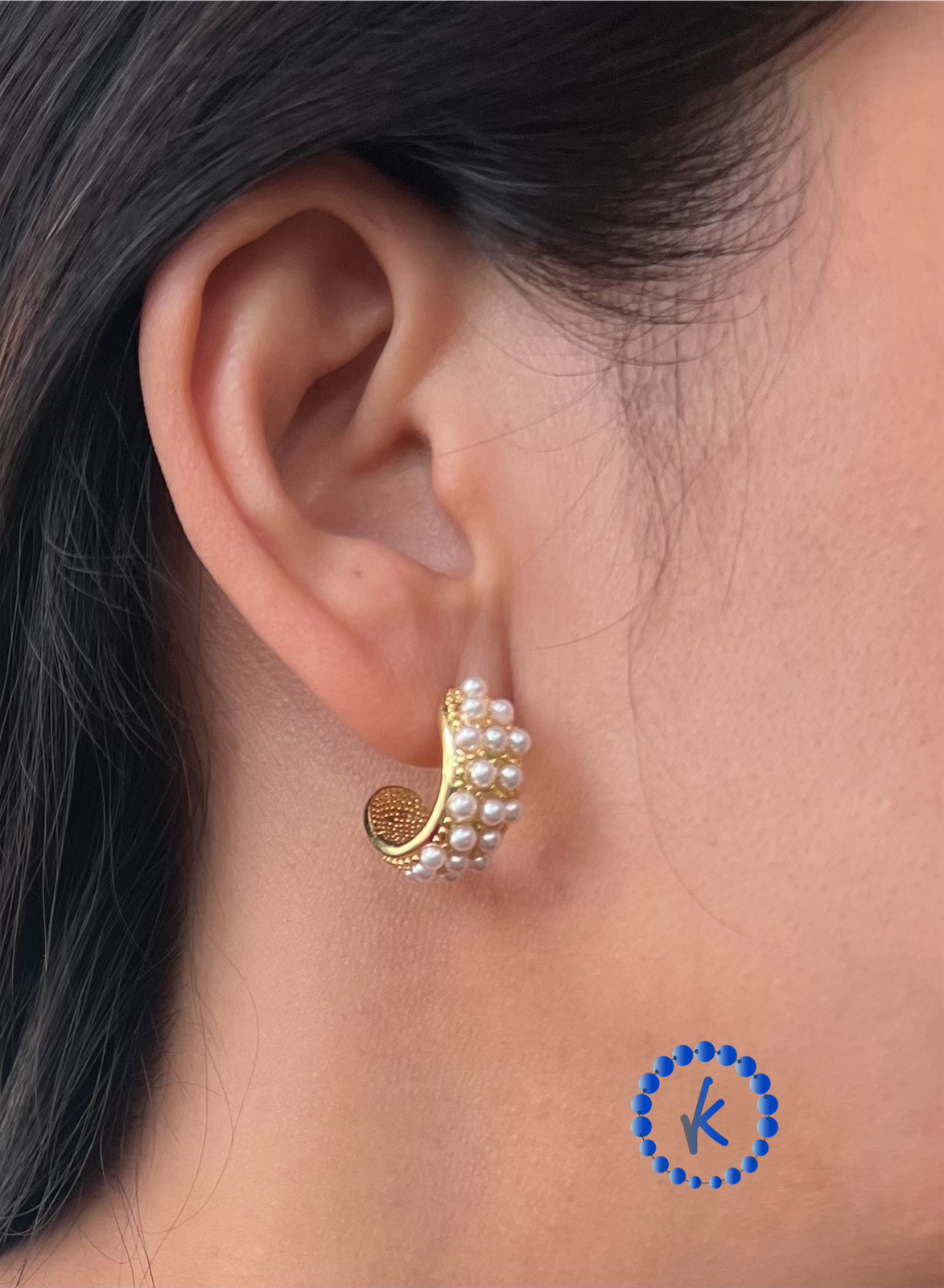 Pearl Hoop Earring