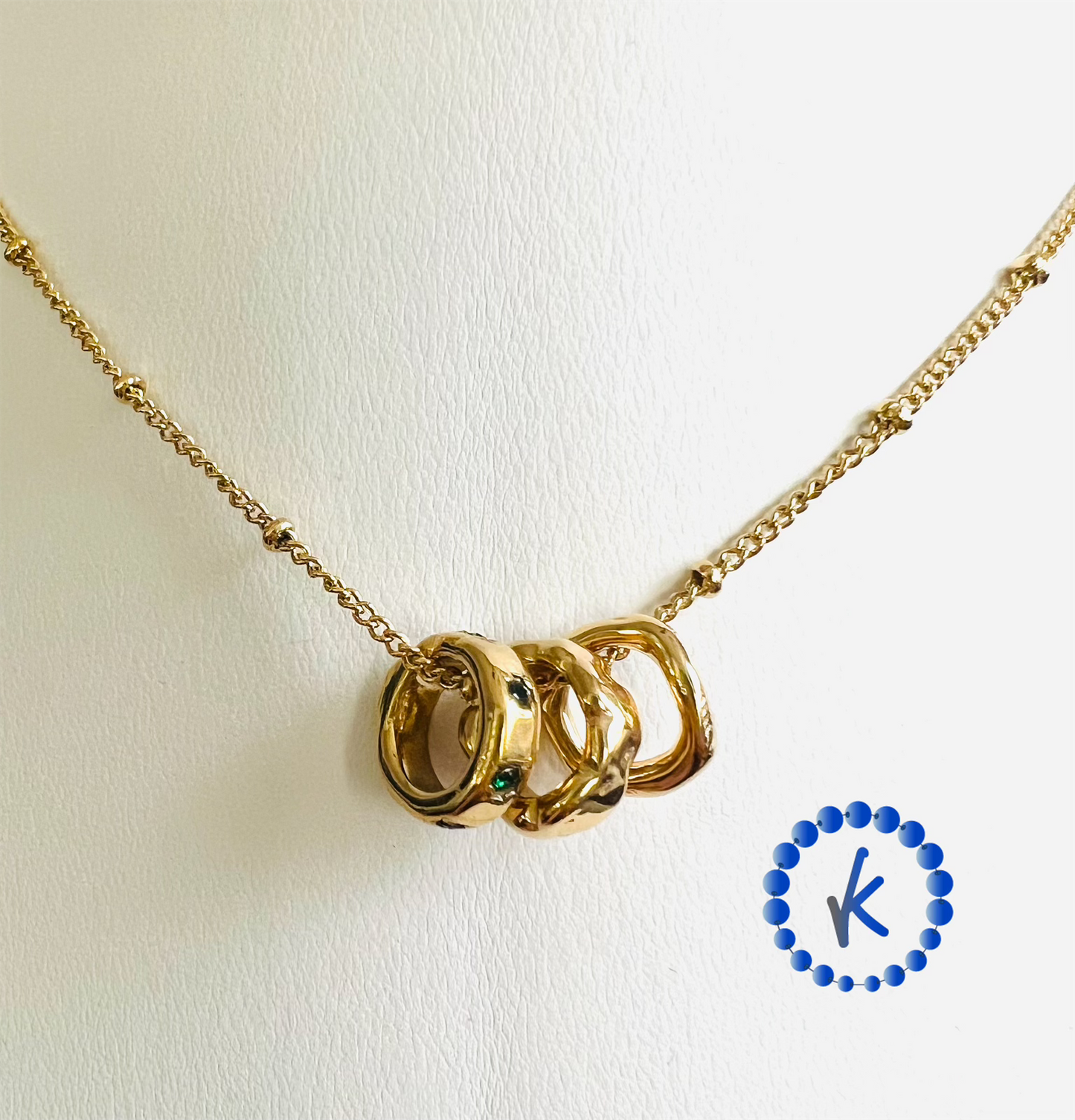 Crystal ring necklace
