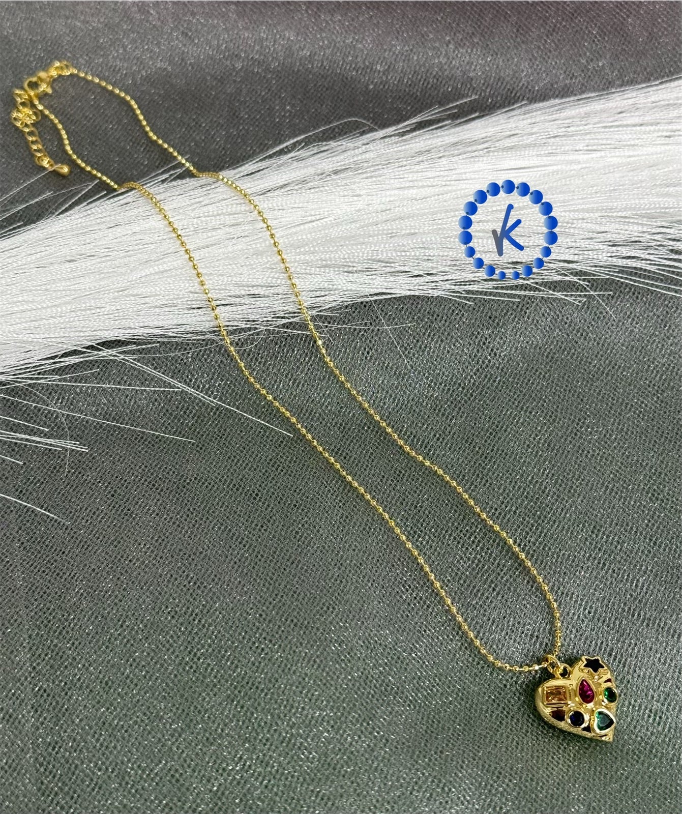 Multicolor Crystal Zirconia Heart