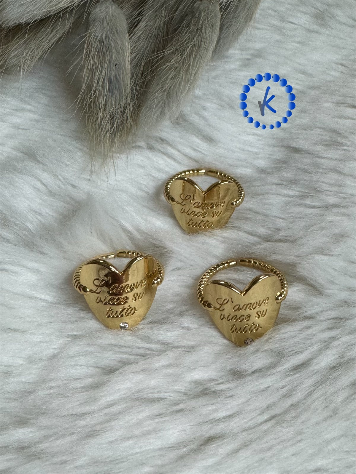 Wonderful Heart Ring with Phrase