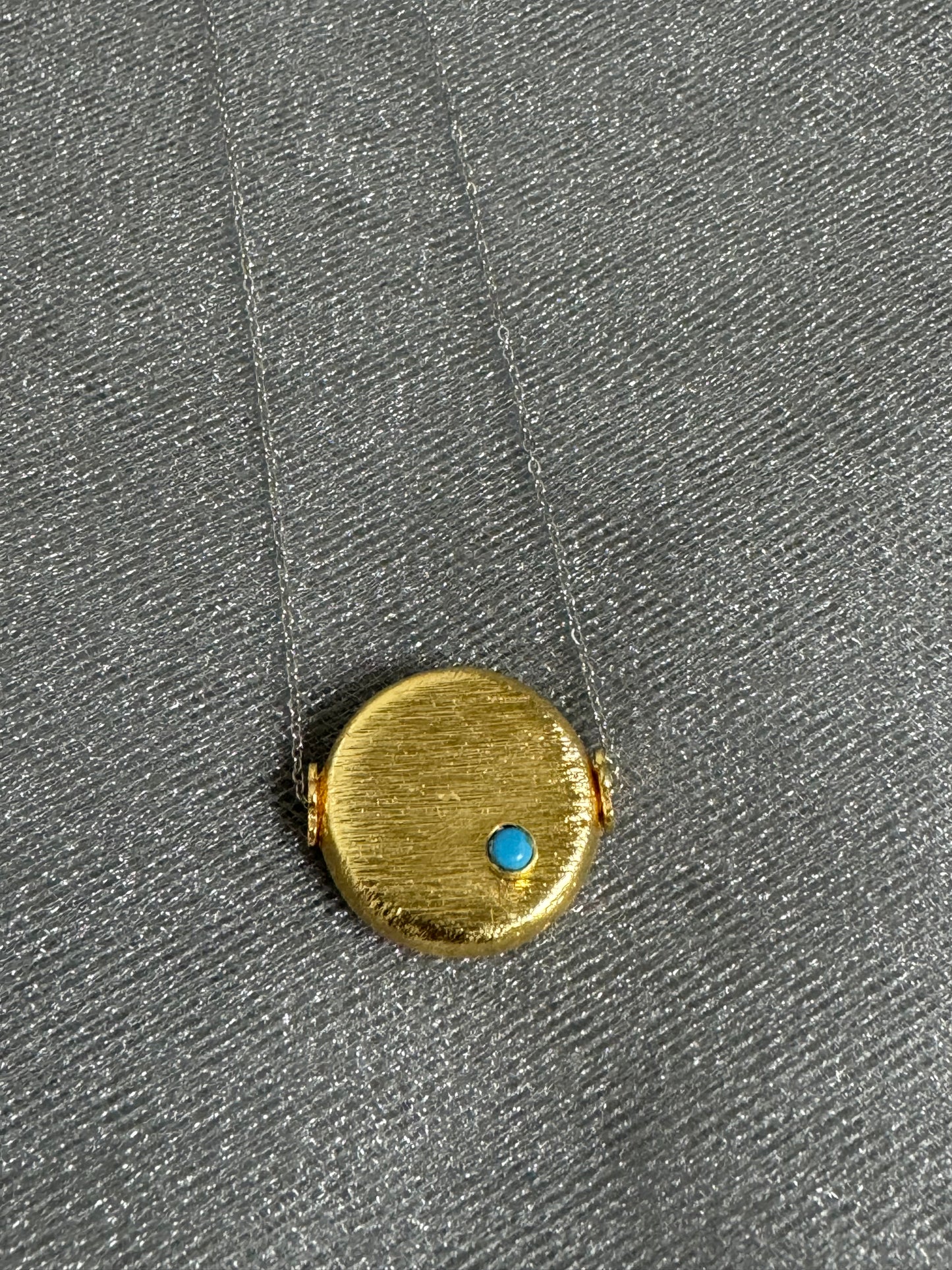 Pretty Flat Coin with Gem Accent