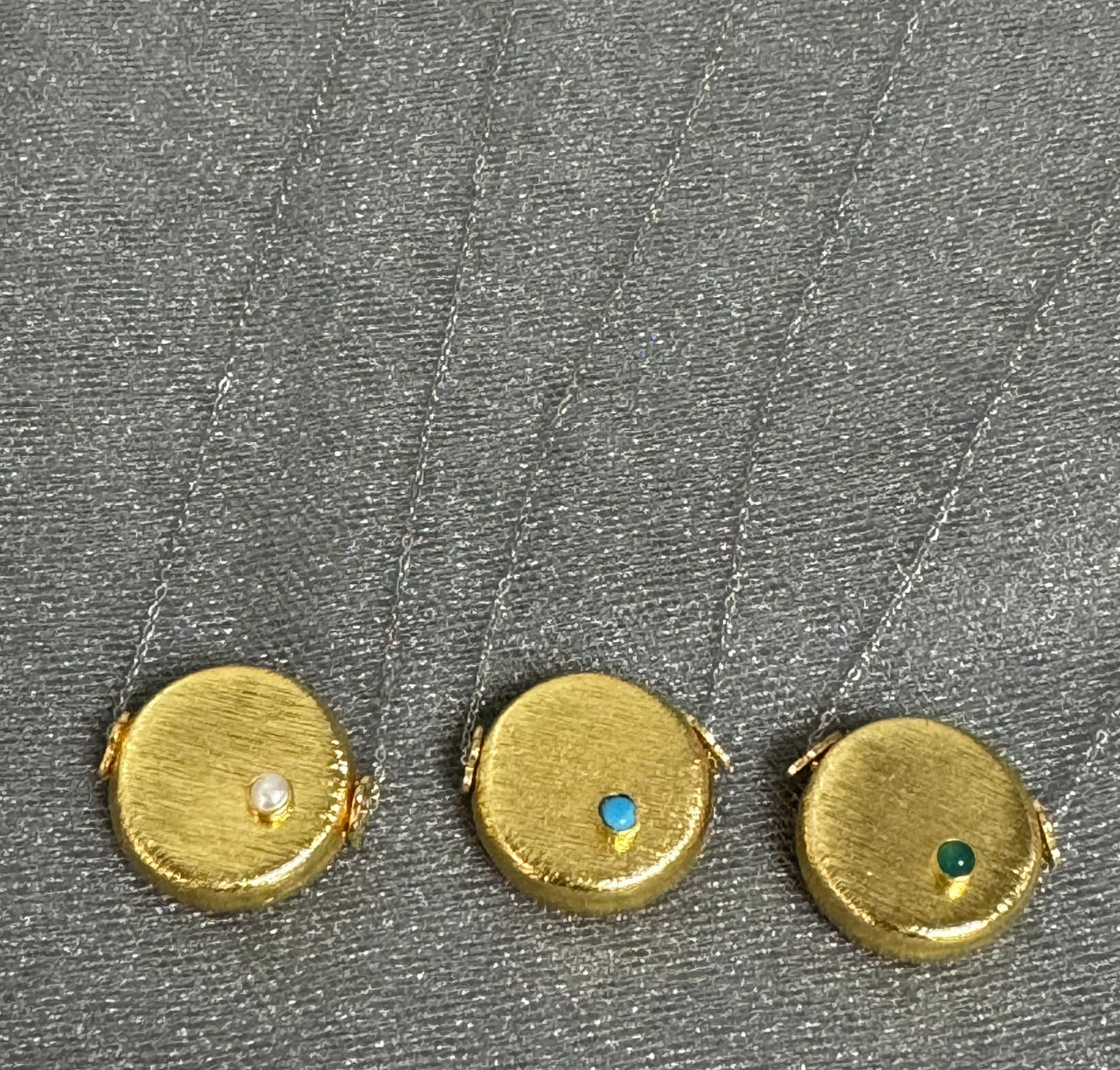 Pretty Flat Coin with Gem Accent