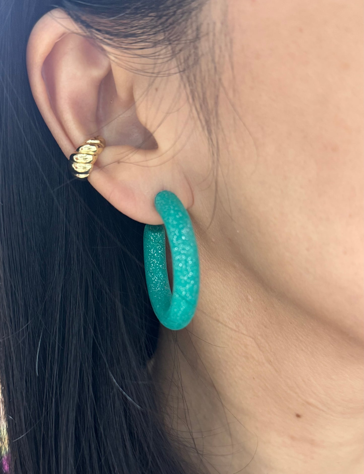 Beautiful hoop earrings