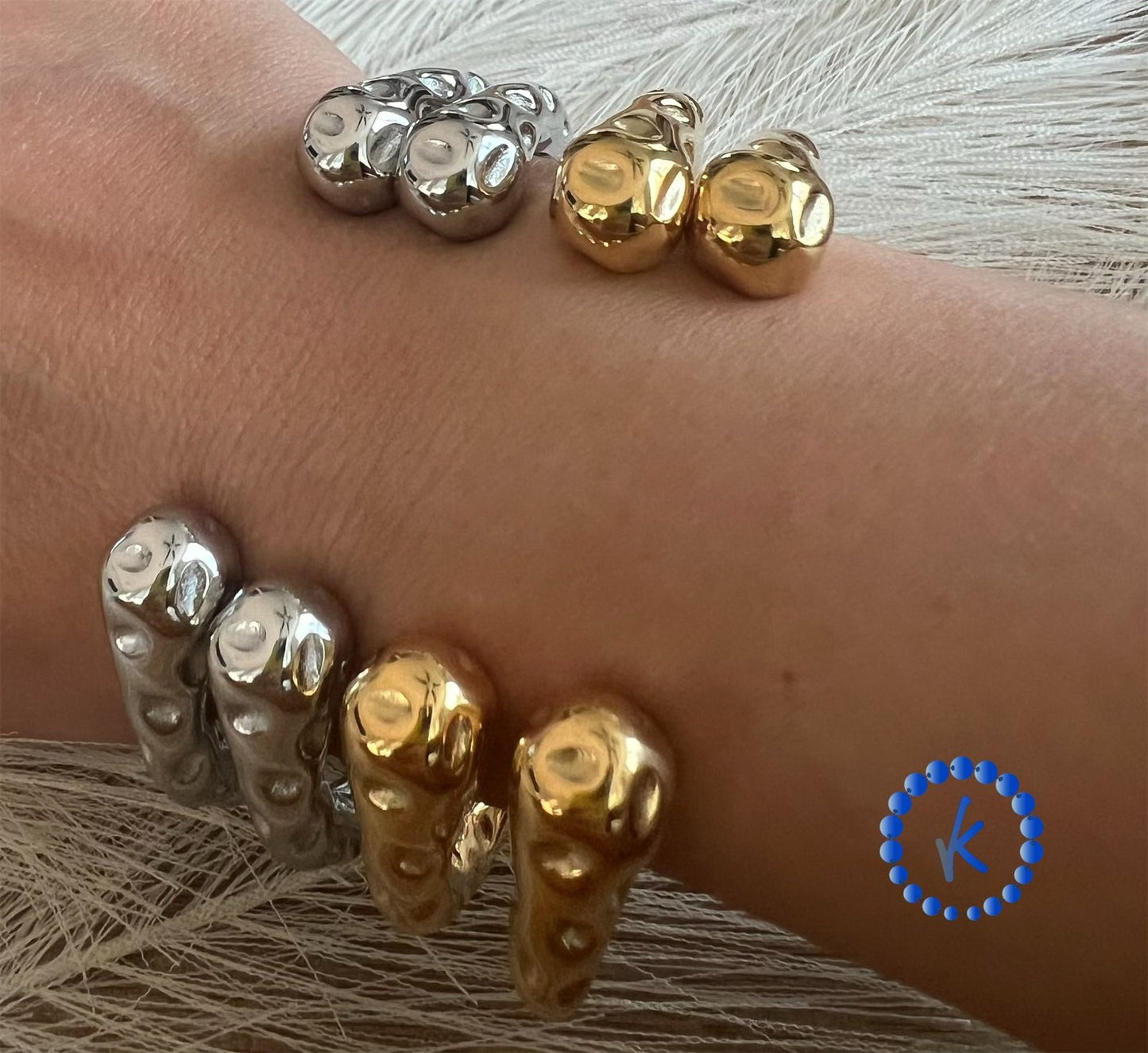 Bamboo bangle Stainless Steel