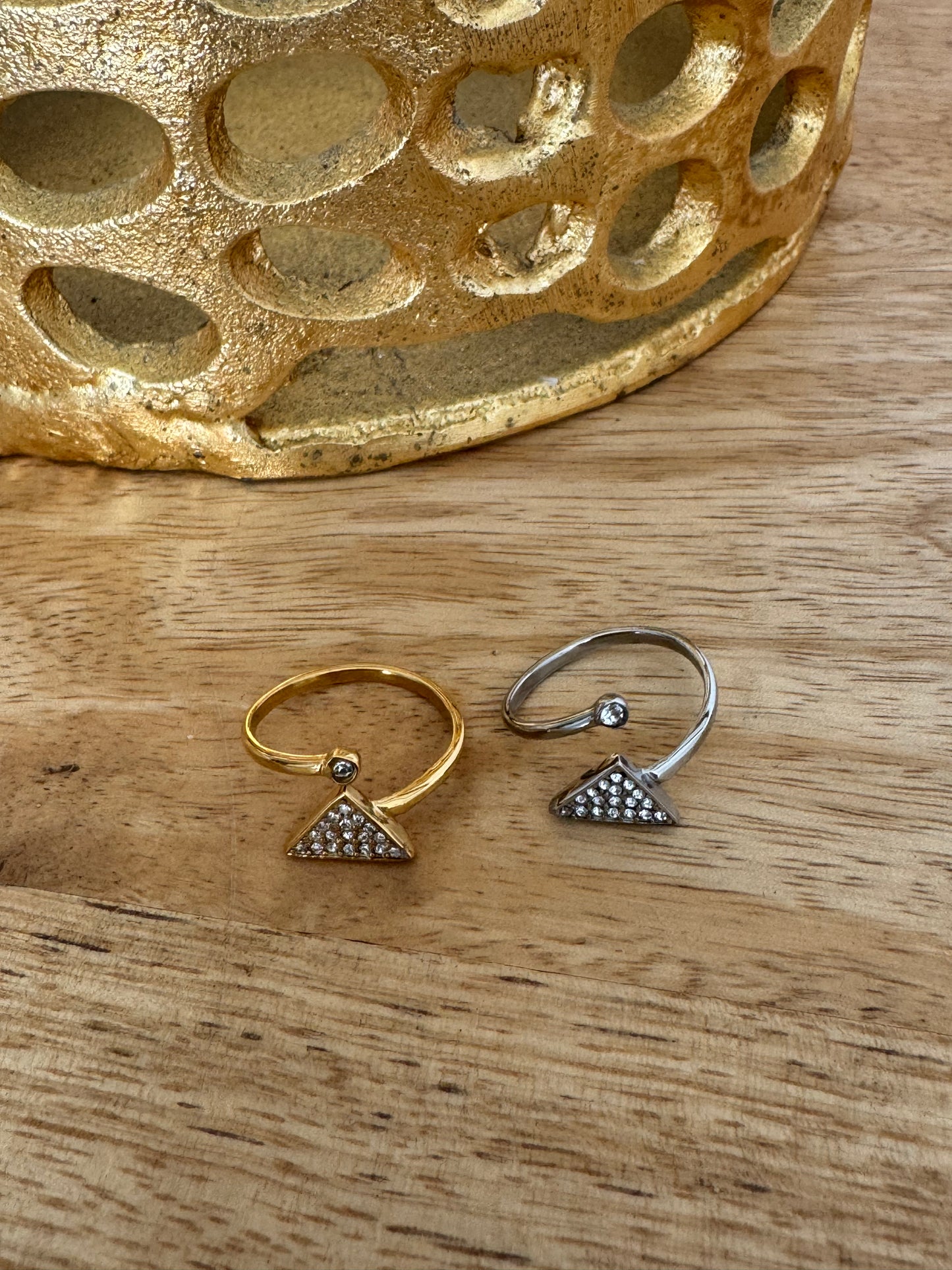 Beautiful Ring with Triangular Accent