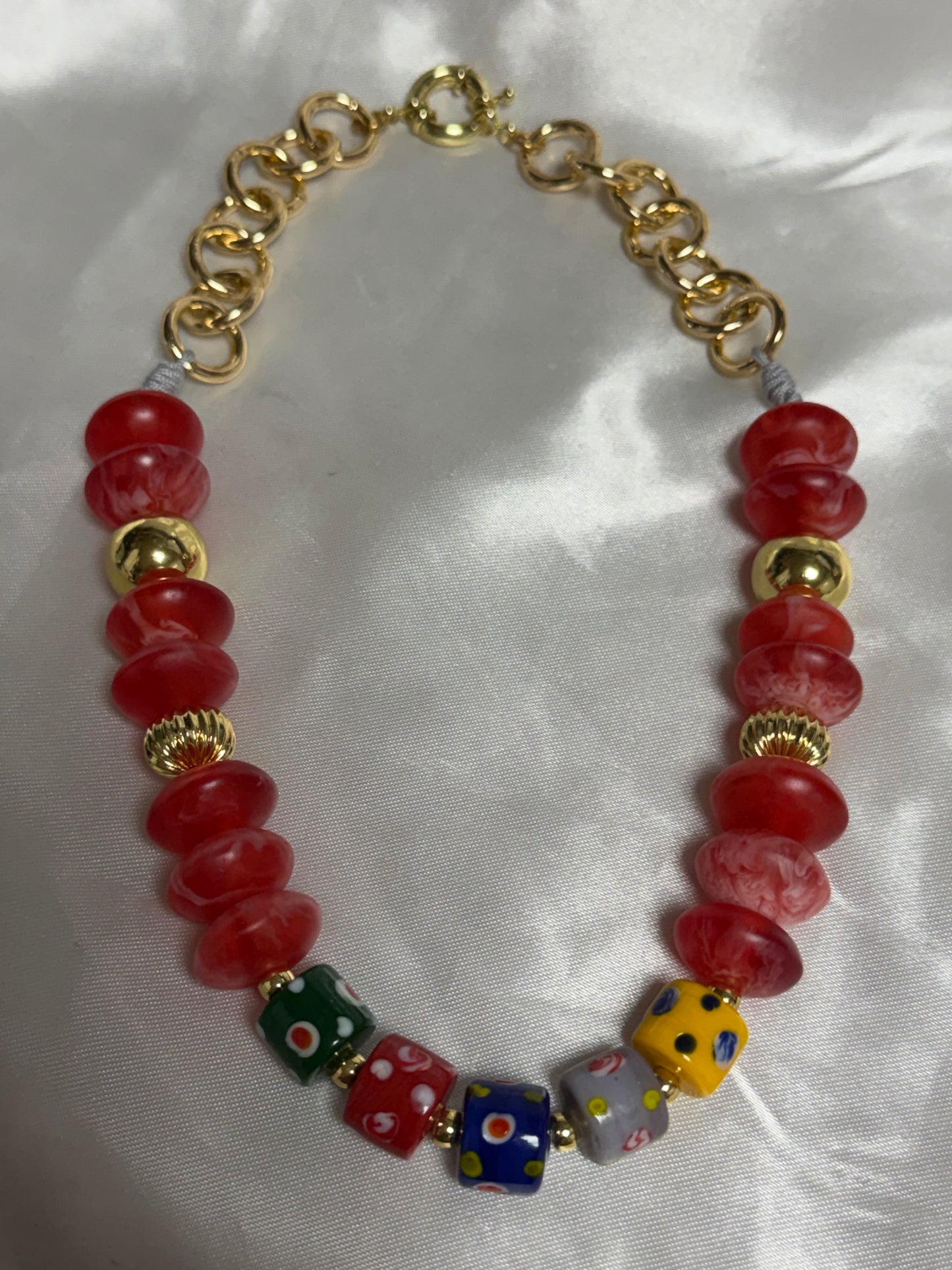 Millefiori Ruby Necklace