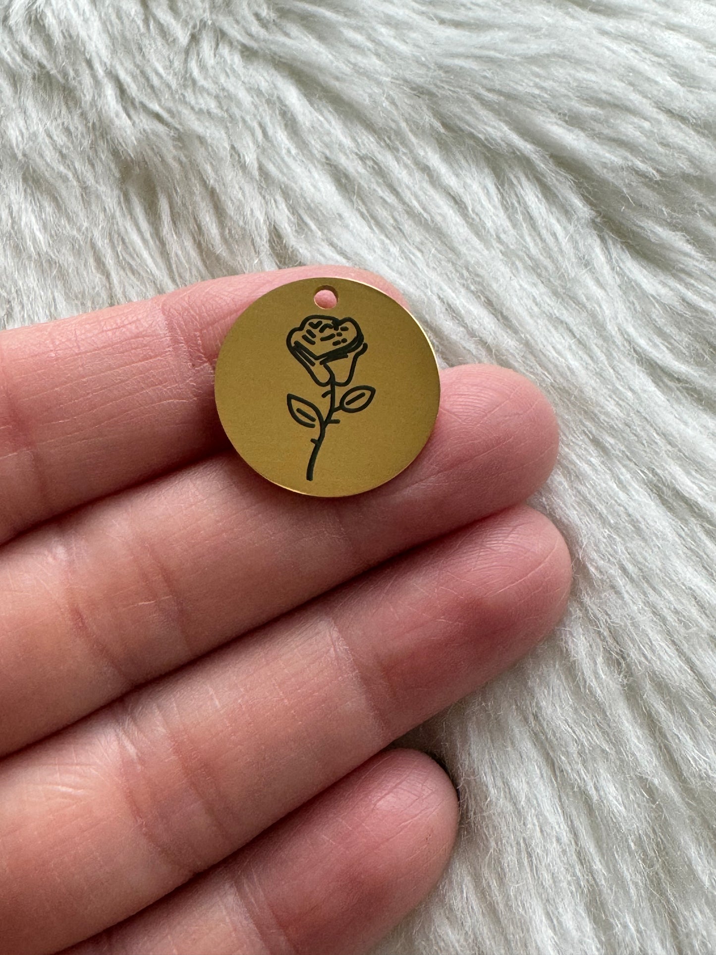 Stainless Steel Birth Month Flower