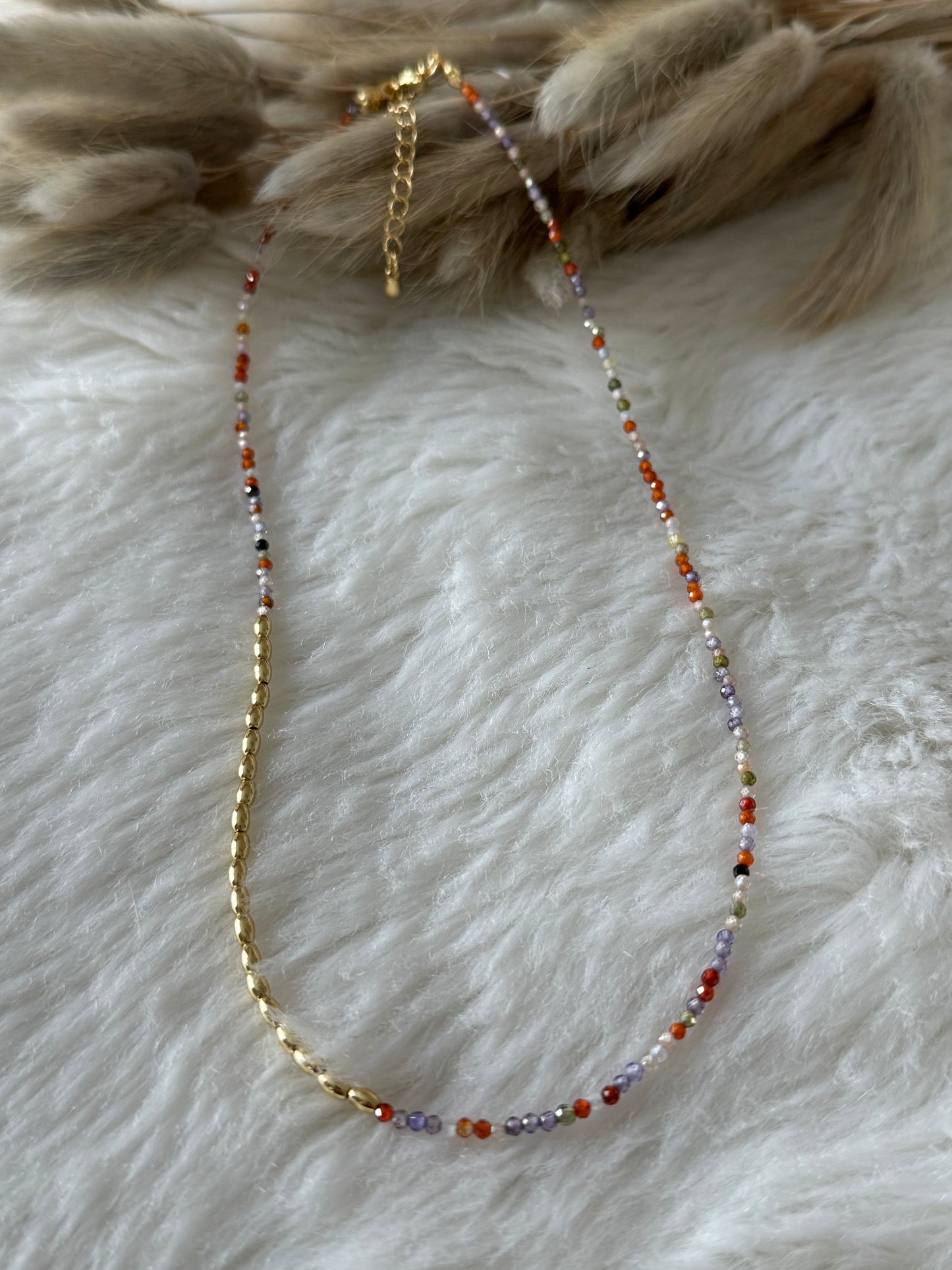 Elegant Tiny Zirconia Crystal Necklace