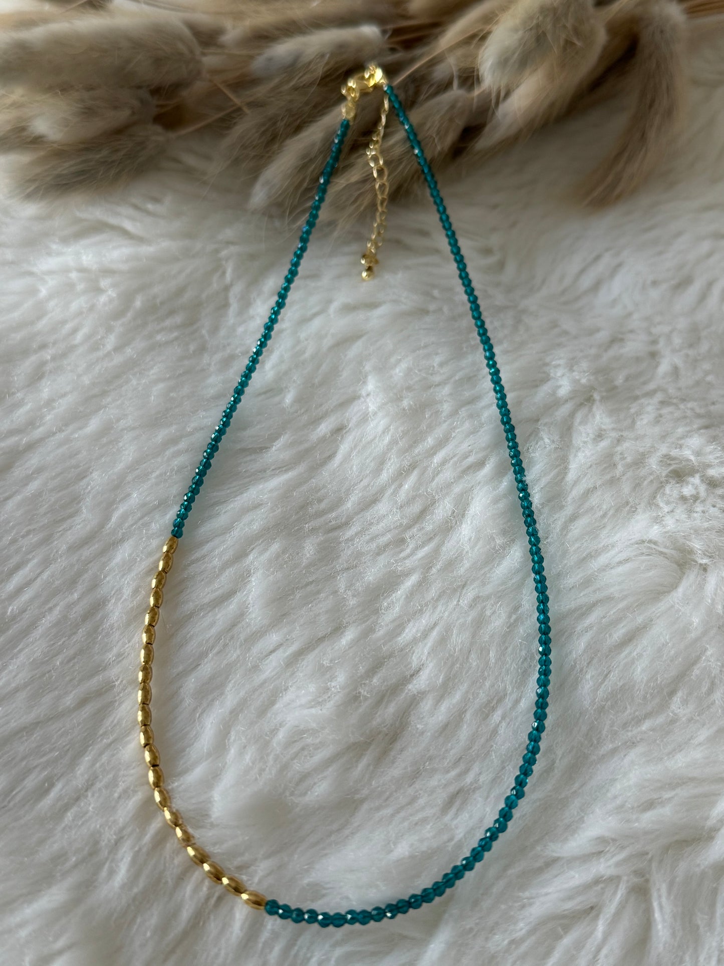 Elegant Tiny Zirconia Crystal Necklace