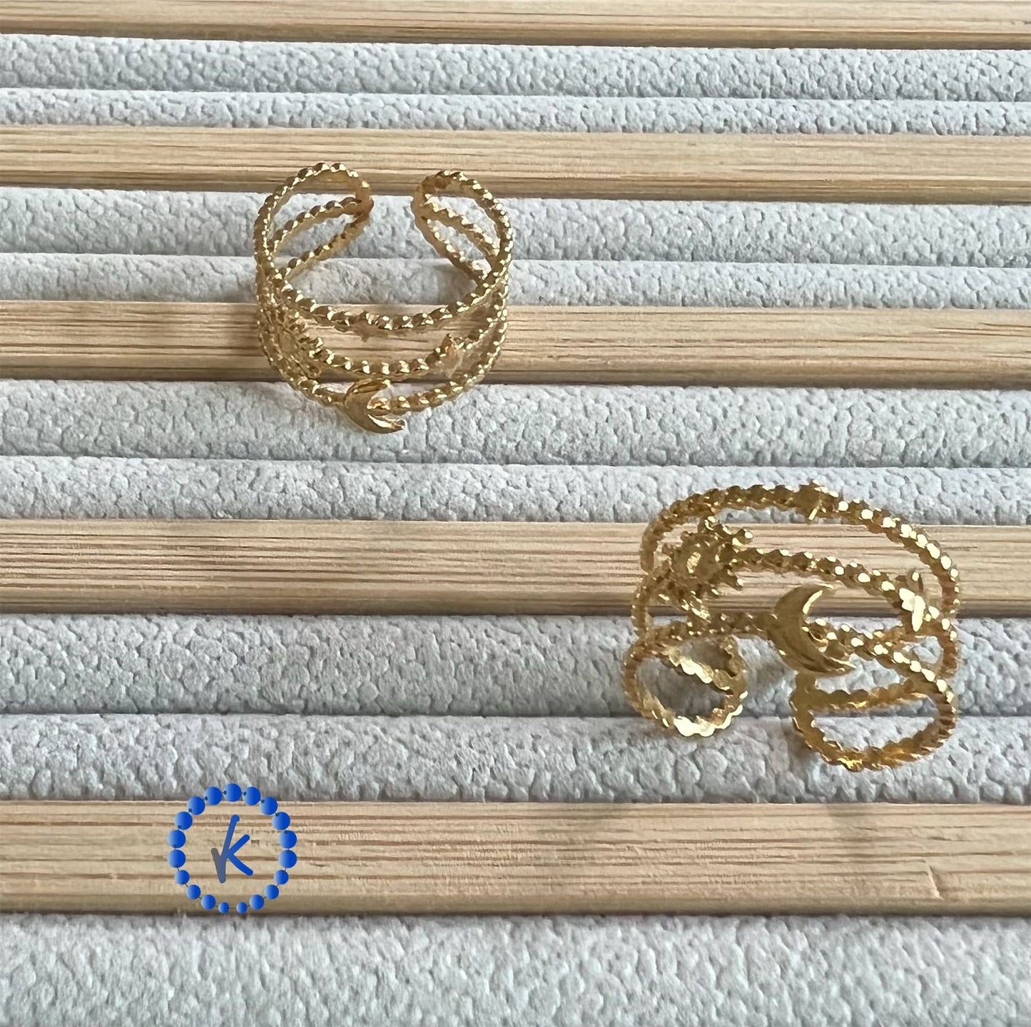 Sun & Moon stainless steel ring