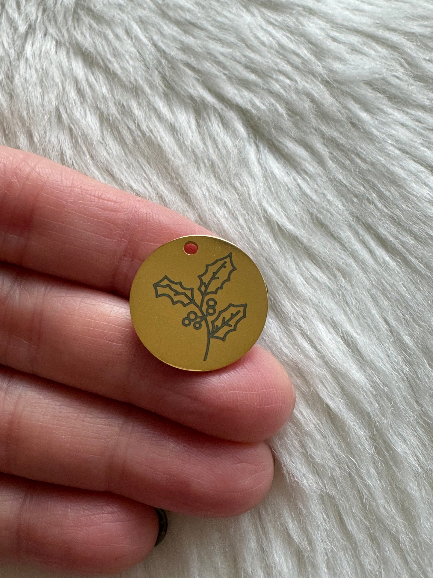 Stainless Steel Birth Month Flower