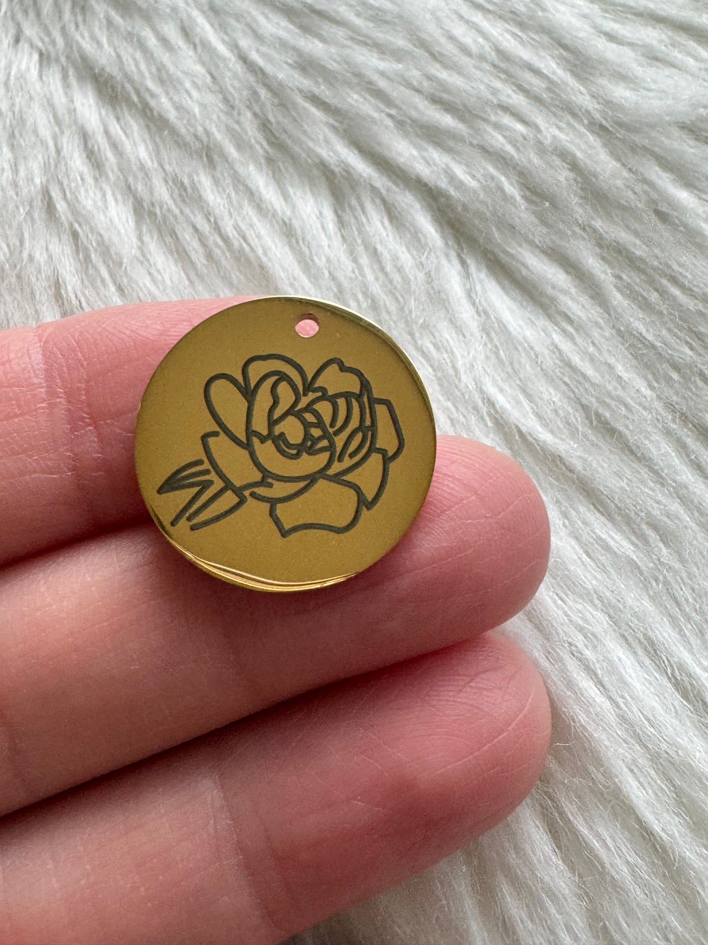 Stainless Steel Birth Month Flower
