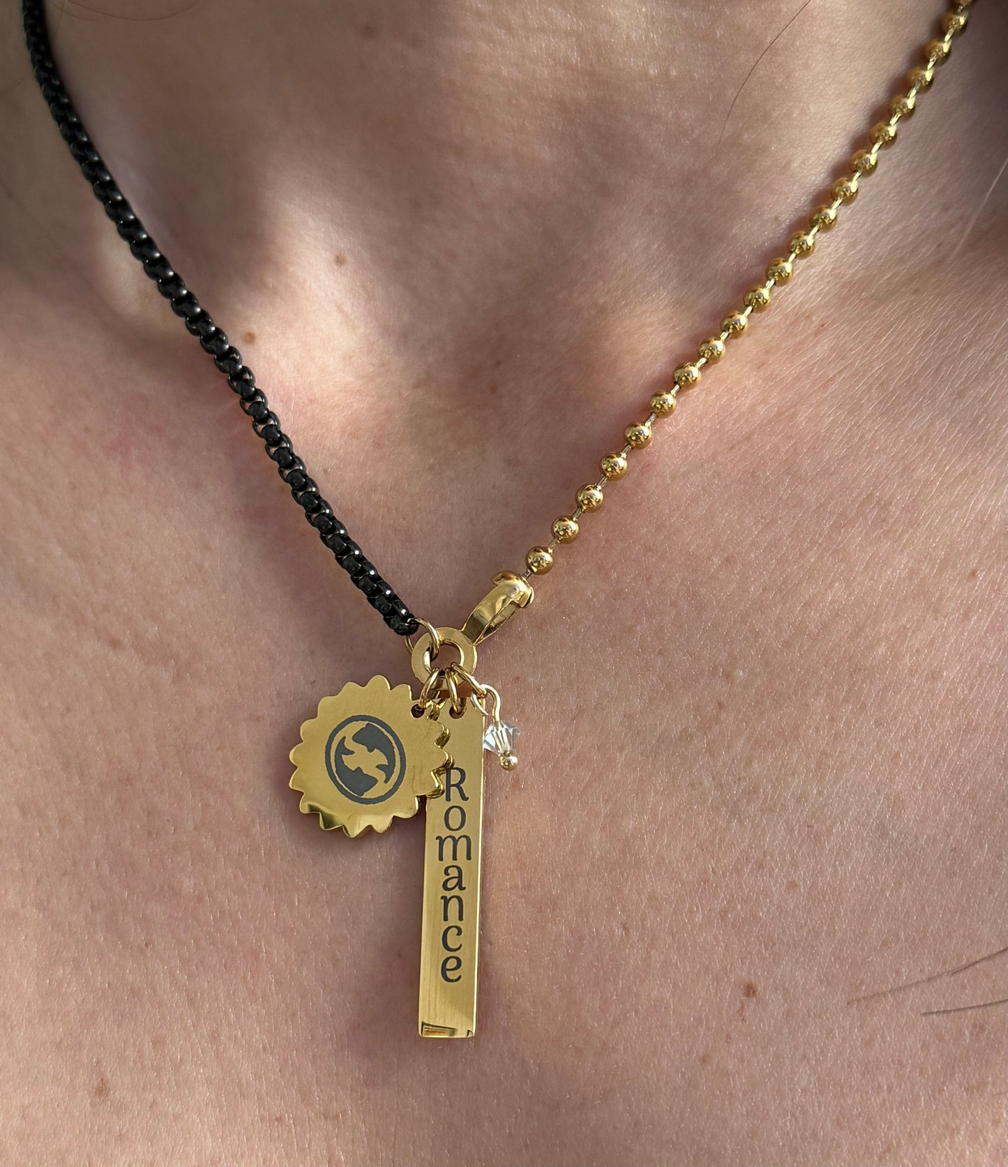 Beautiful Zodiacal Personality Black/Gold Necklace