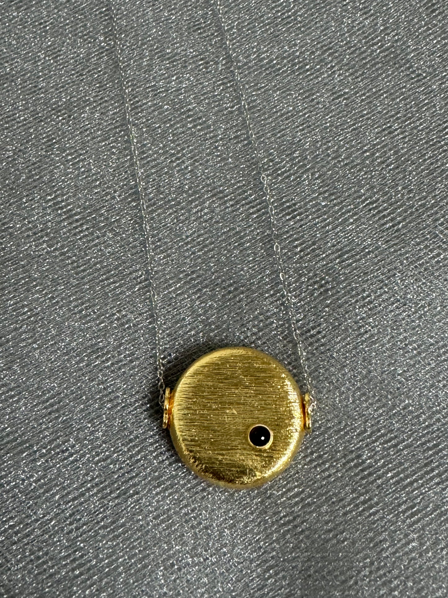 Pretty Flat Coin with Gem Accent