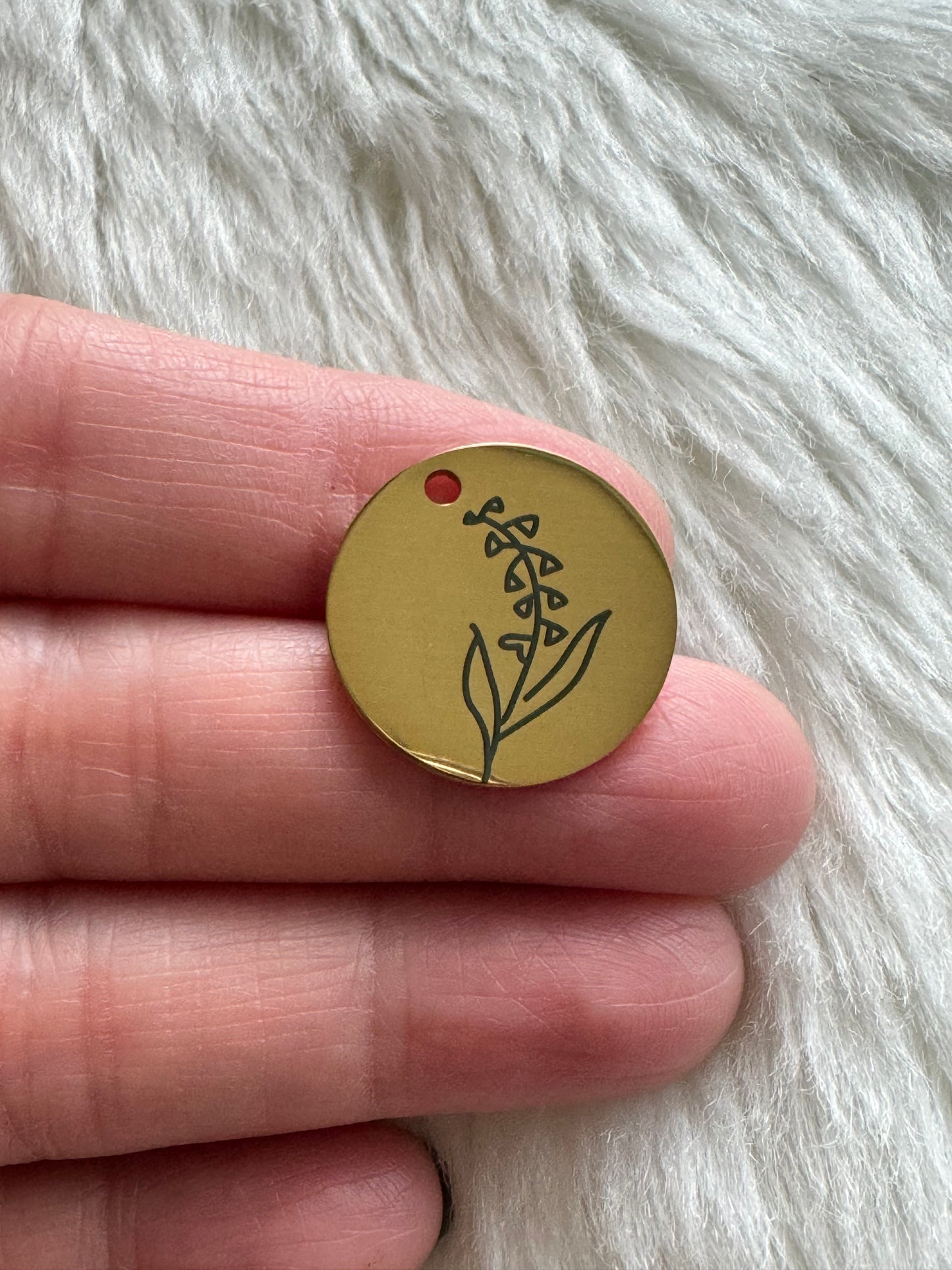 Stainless Steel Birth Month Flower