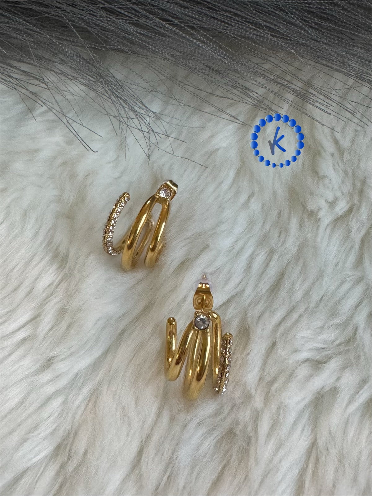 Spiral Zircone Earrings