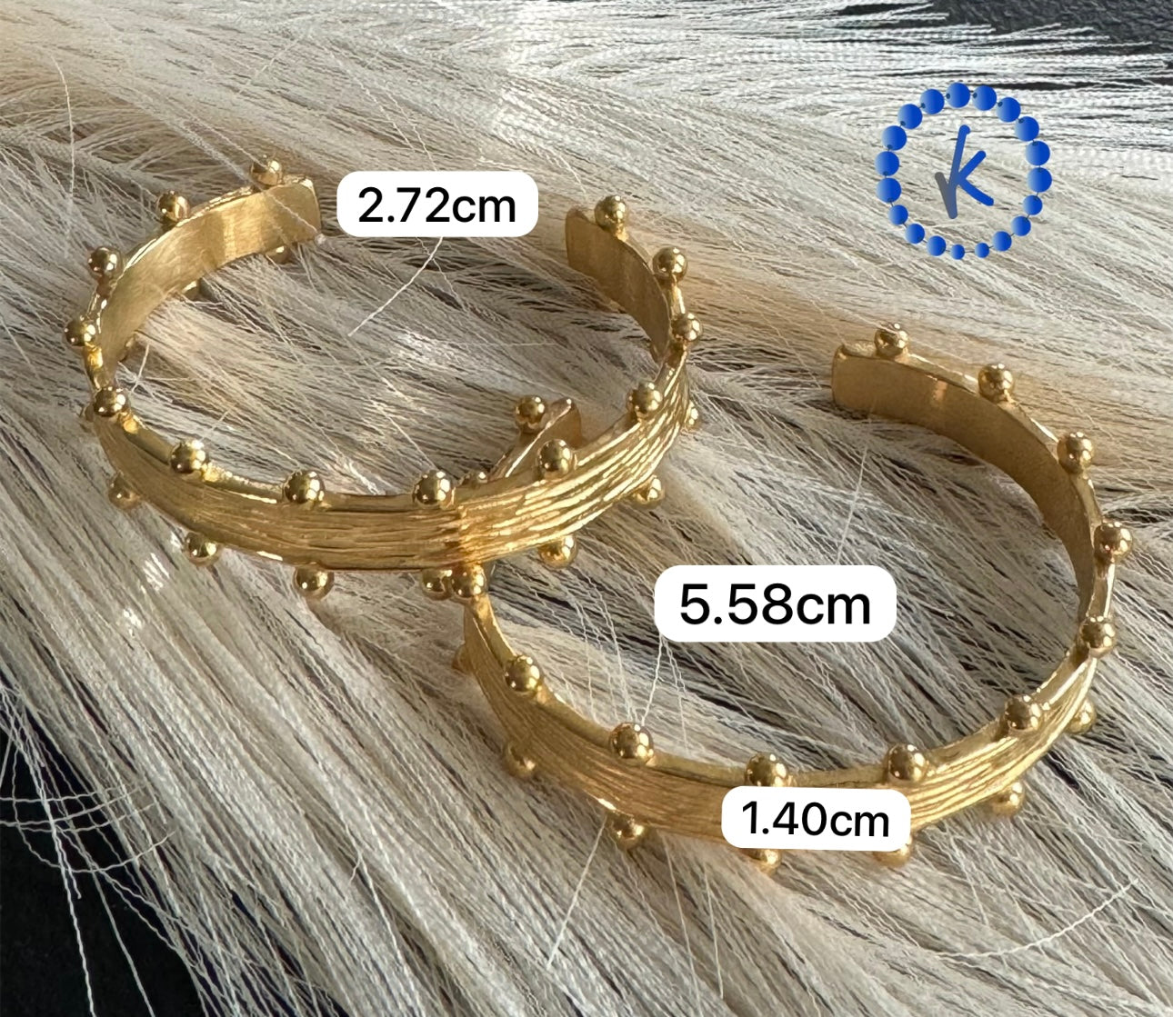 Open Hammered Cuff Bangle